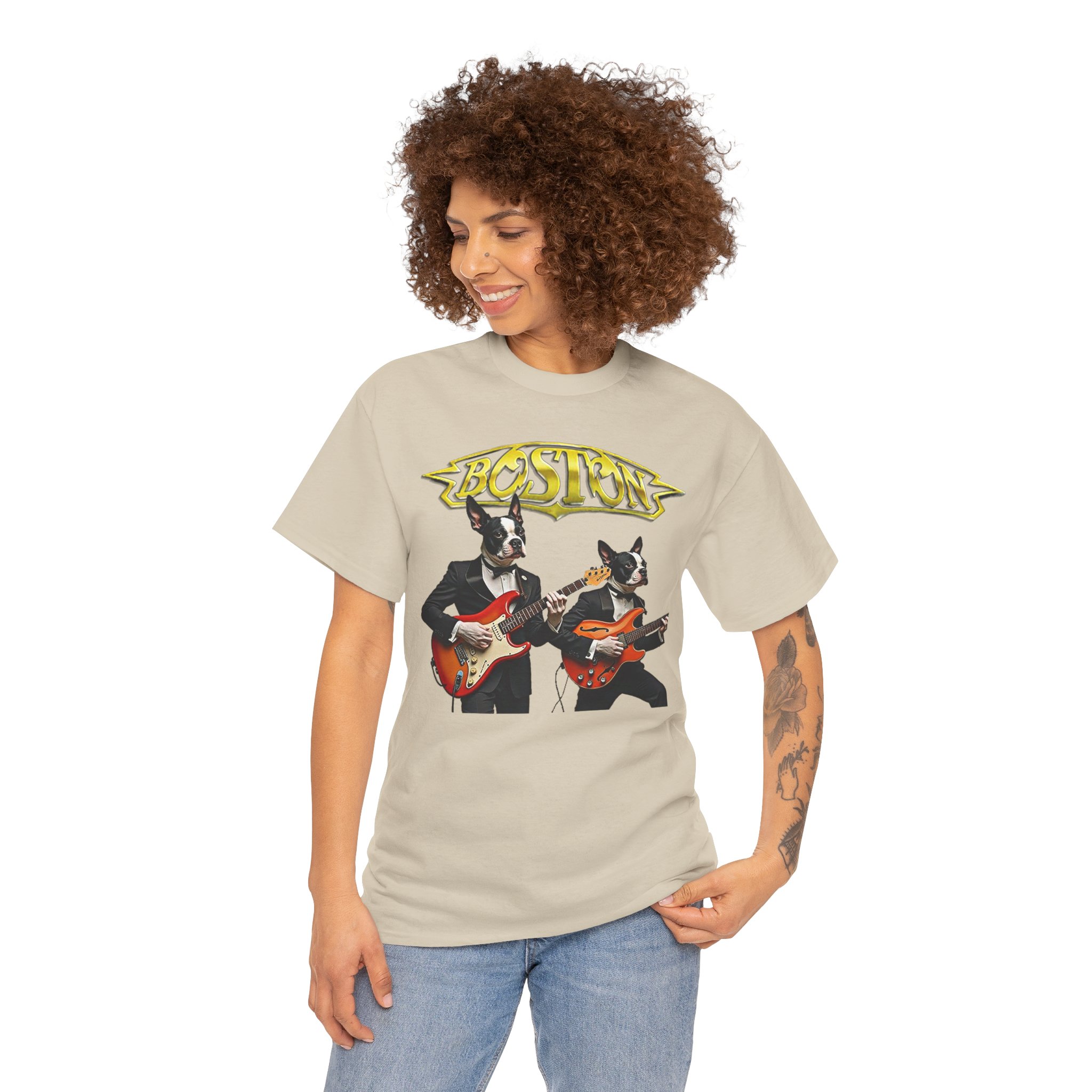 Boston Guitar Dogs Unisex T-Shirt – Vintage Band Graphic Tee - Image 27