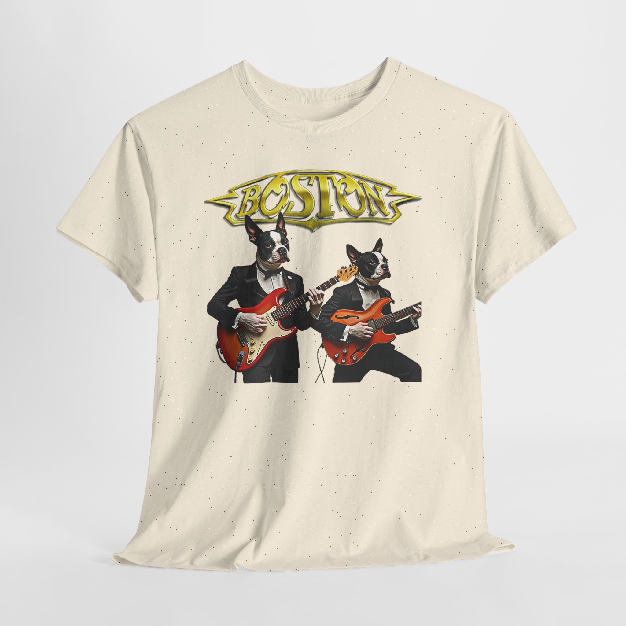 Boston Guitar Dogs Unisex T-Shirt – Vintage Band Graphic Tee - Image 2