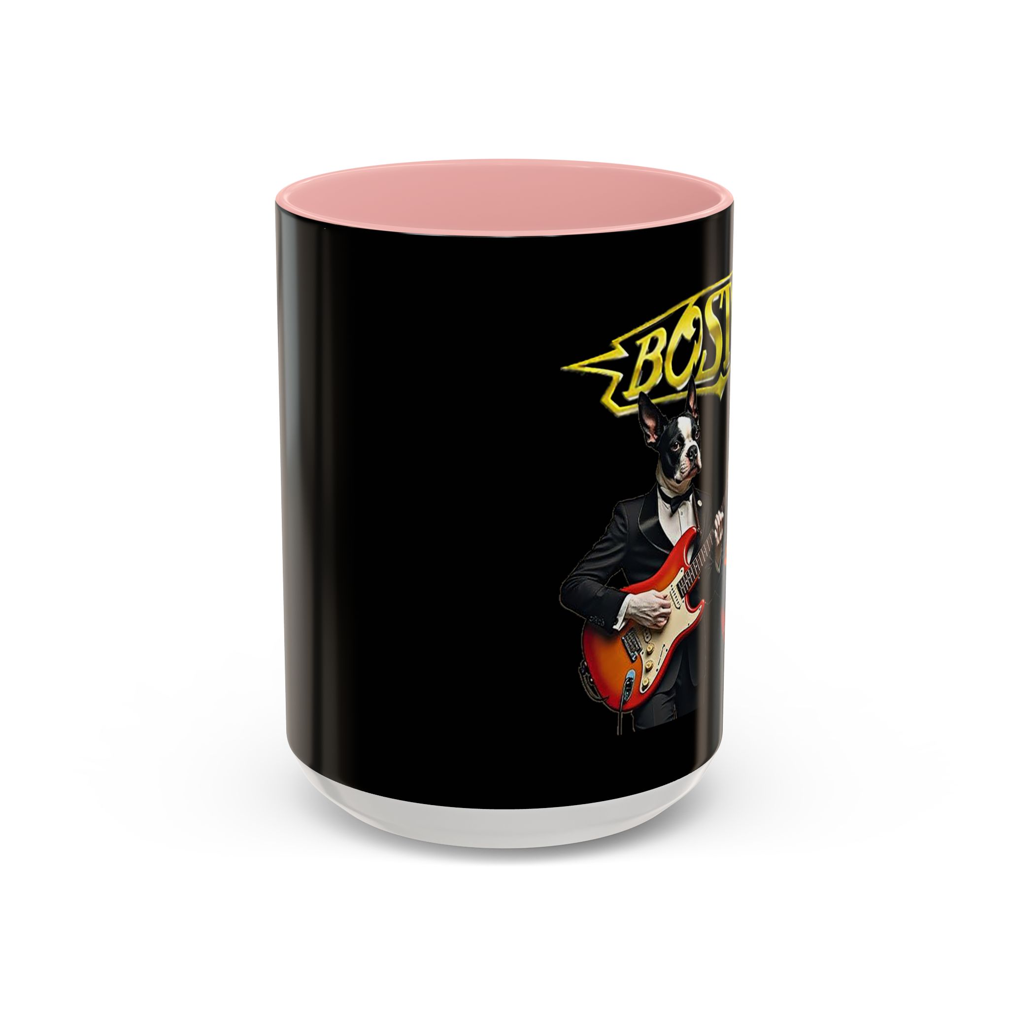 Boston Rock Dogs Accent Mug — Coffee Cup for Music Lovers (Black/Pink) - Image 7