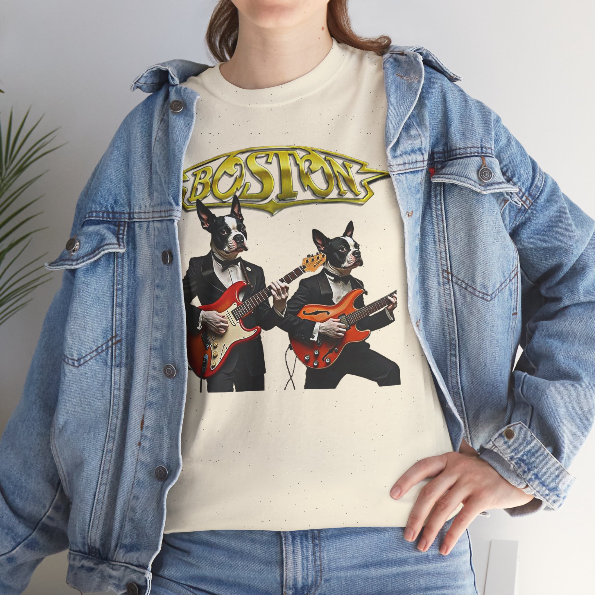 Boston Guitar Dogs Unisex T-Shirt – Vintage Band Graphic Tee - Image 8