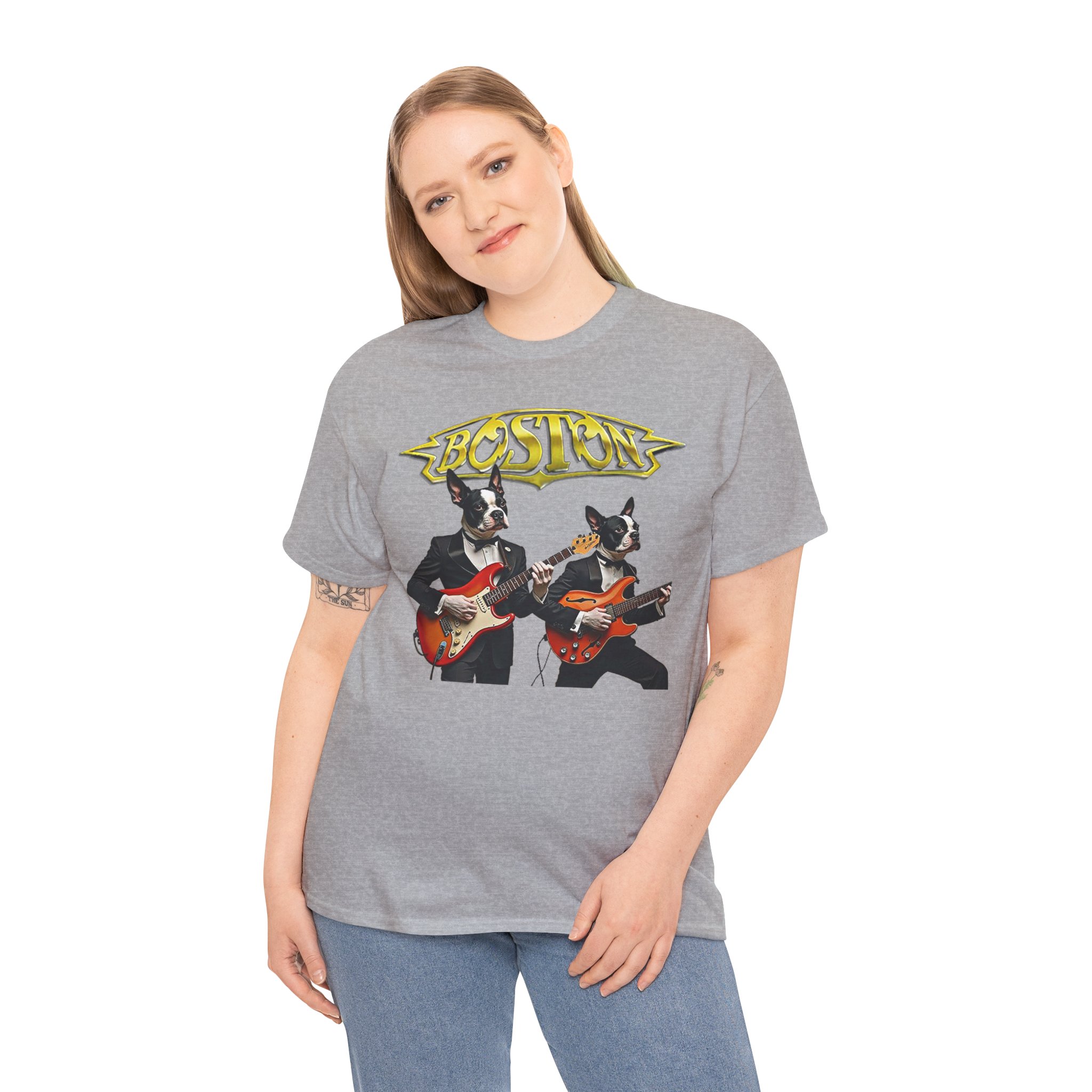 Boston Guitar Dogs Unisex T-Shirt – Vintage Band Graphic Tee - Image 52