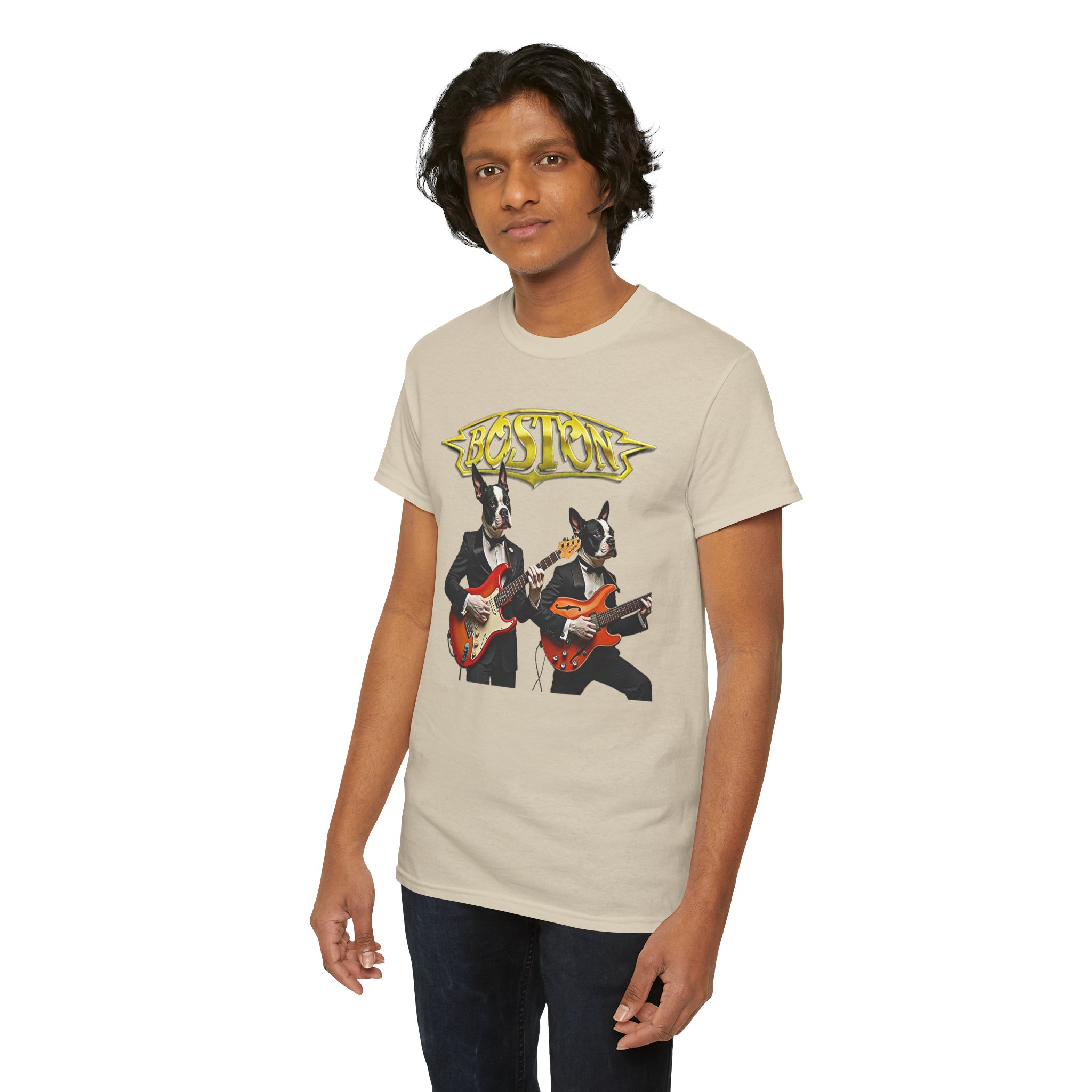 Boston Guitar Dogs Unisex T-Shirt – Vintage Band Graphic Tee - Image 31