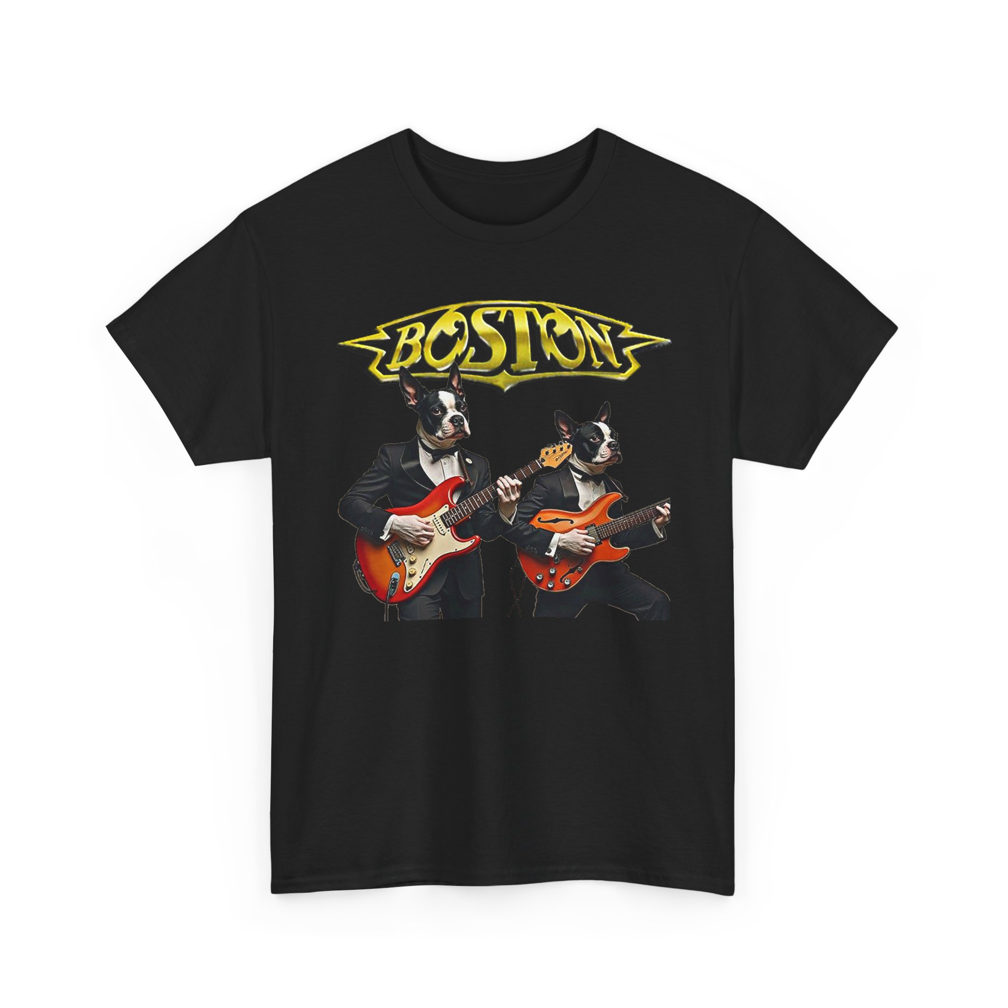 Boston Guitar Dogs Unisex T-Shirt – Vintage Band Graphic Tee - Image 9