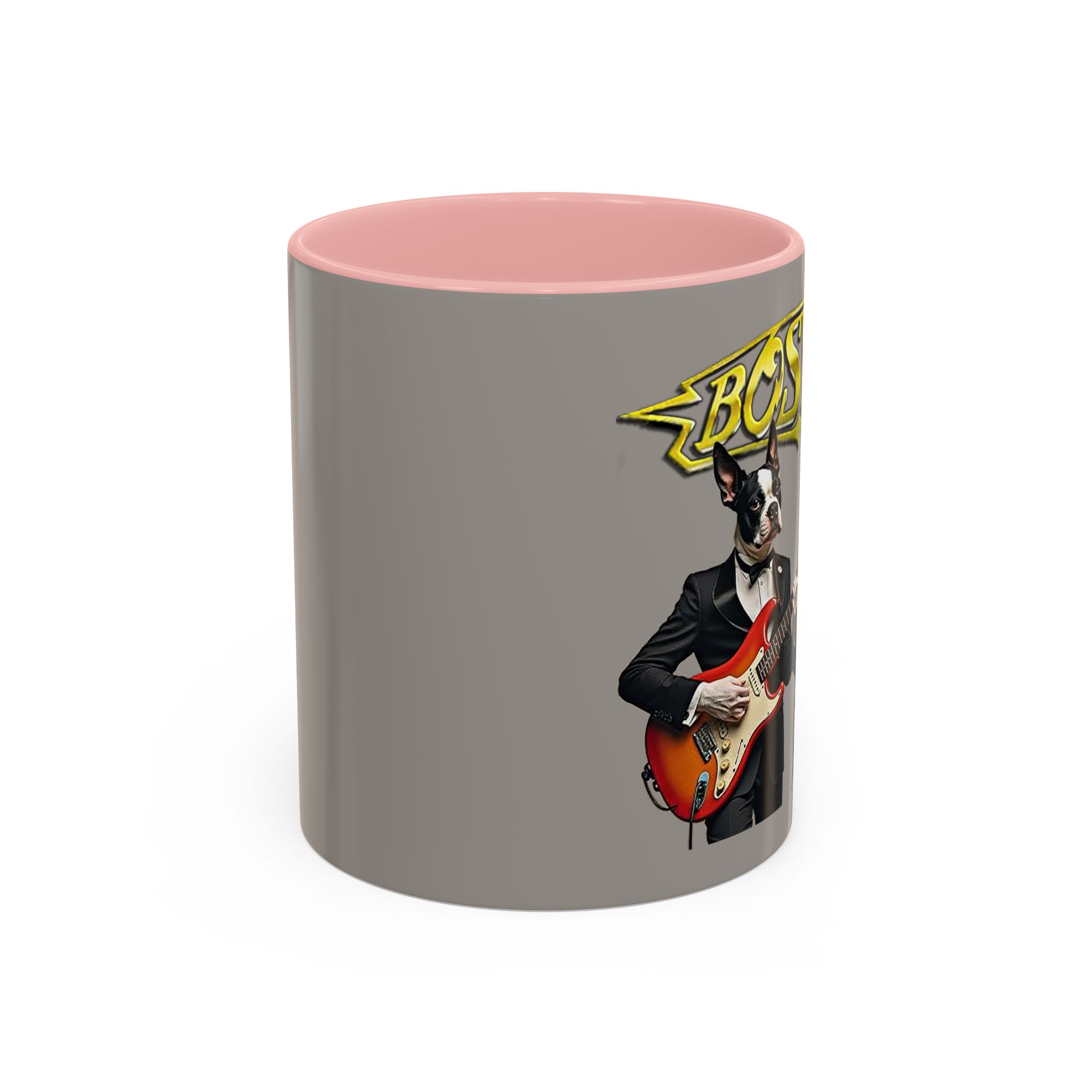 Boston Rock Dogs Accent Mug — Coffee Cup for Music and Dog Lovers - (Gray) - Image 7