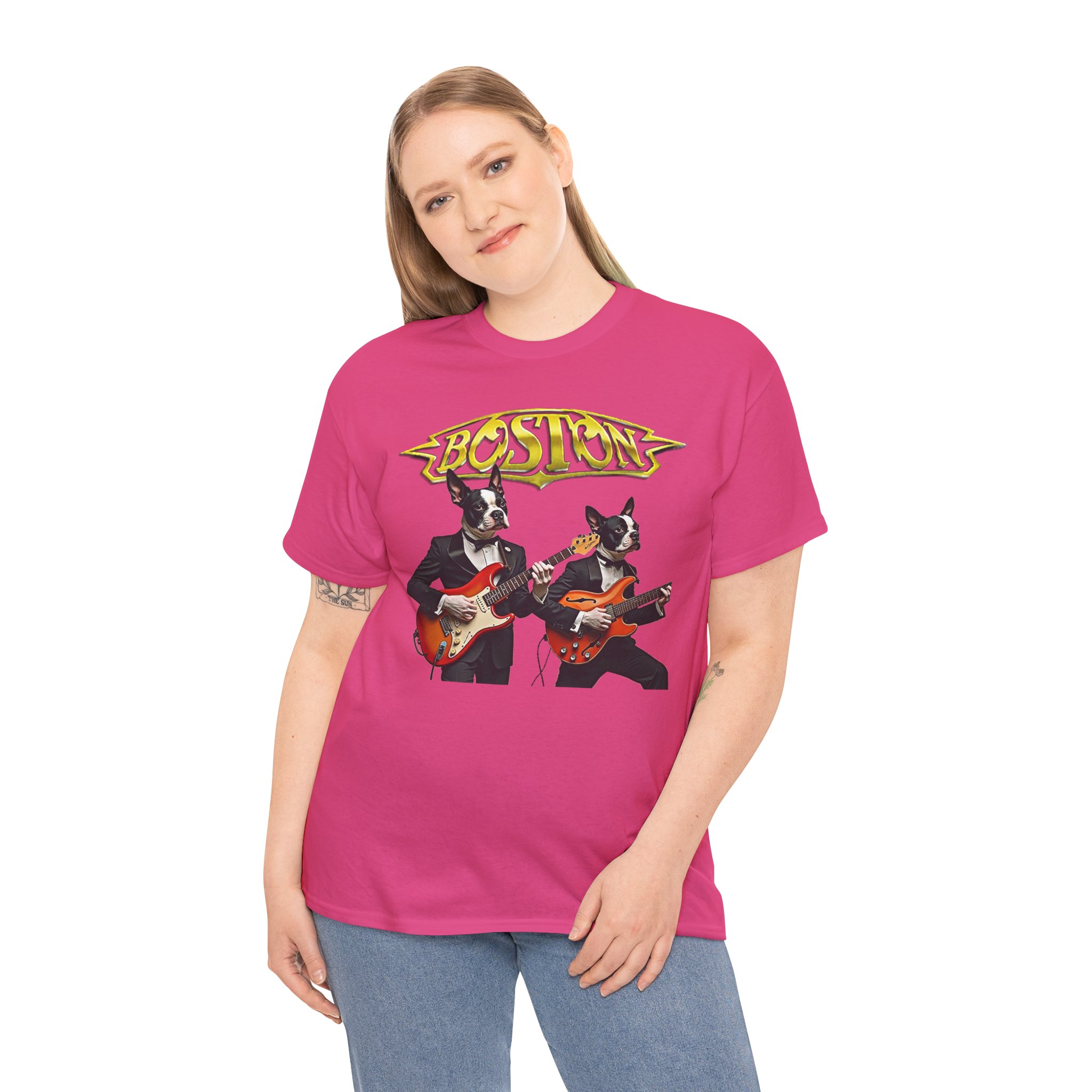 Boston Guitar Dogs Unisex T-Shirt – Vintage Band Graphic Tee - Image 36