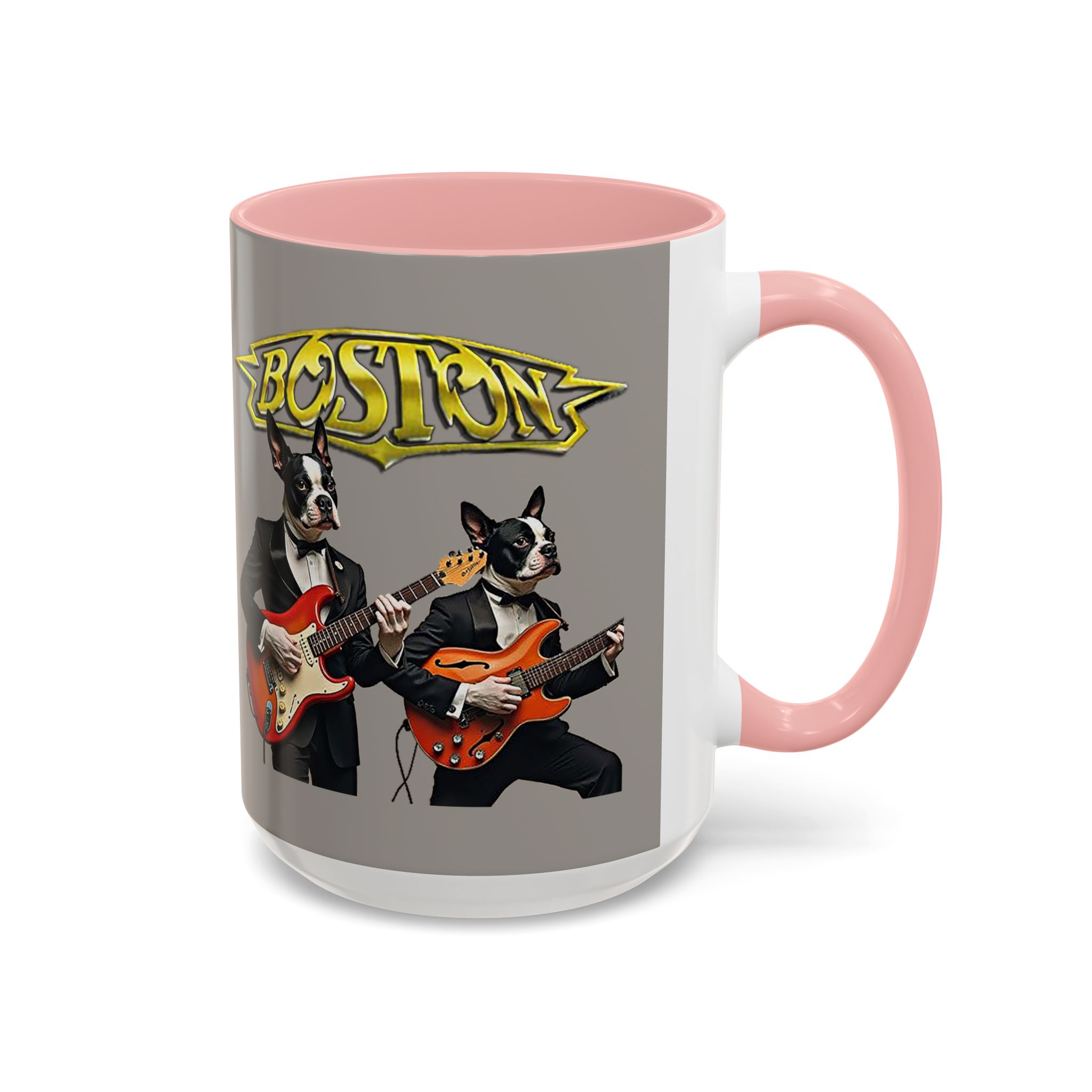 Boston Rock Dogs Accent Mug — Coffee Cup for Music and Dog Lovers - (Gray) - Image 23