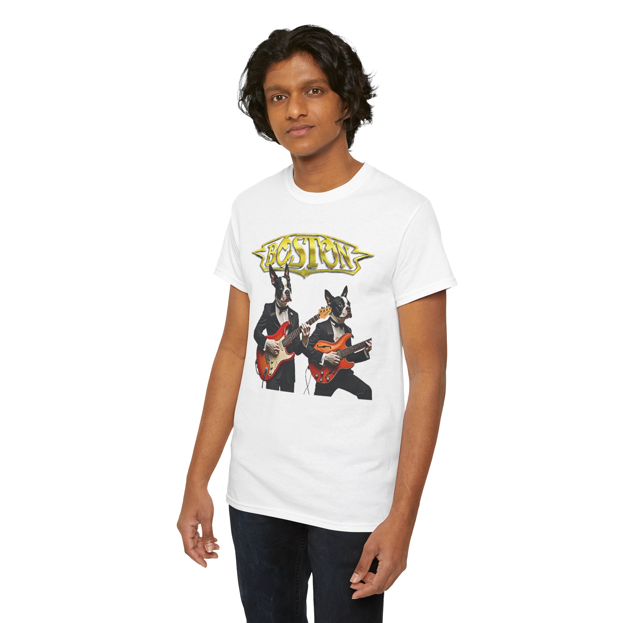 Boston Guitar Dogs Unisex T-Shirt – Vintage Band Graphic Tee - Image 47