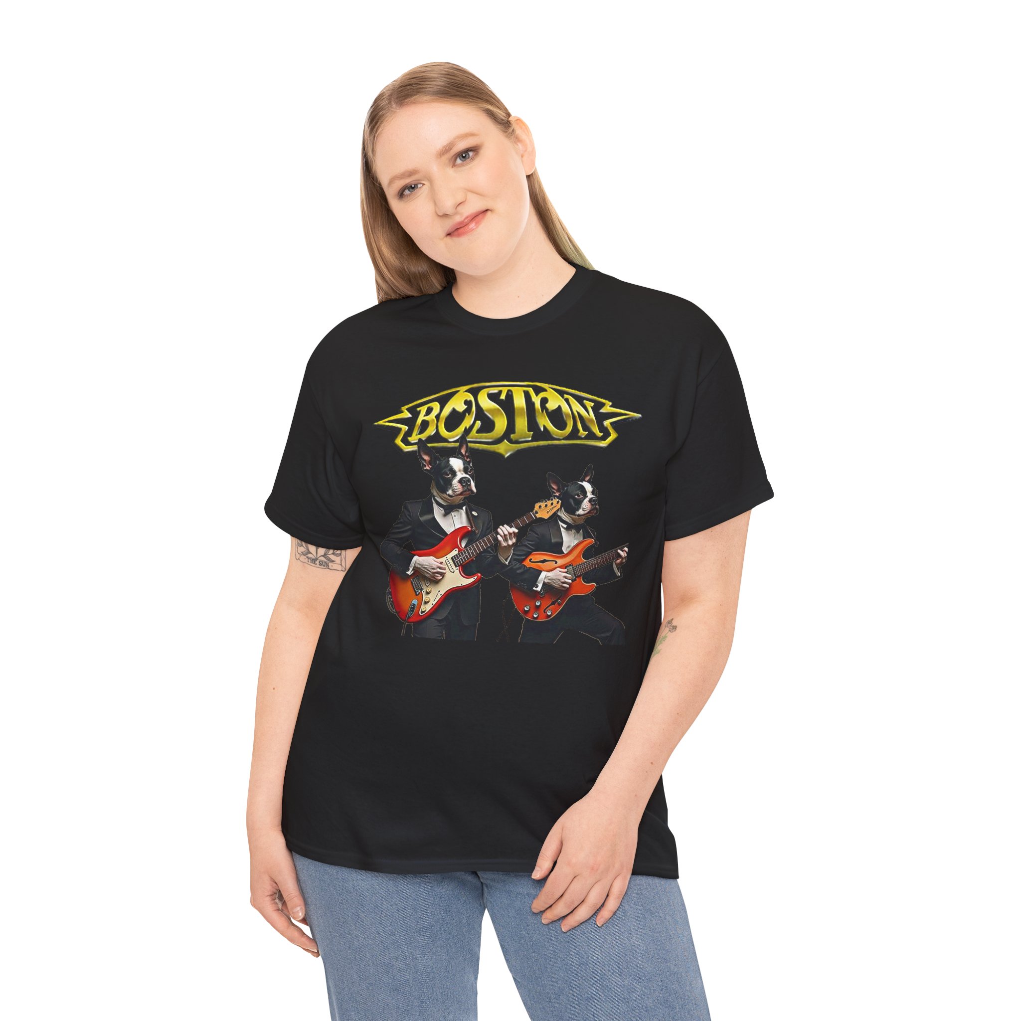 Boston Guitar Dogs Unisex T-Shirt – Vintage Band Graphic Tee - Image 12