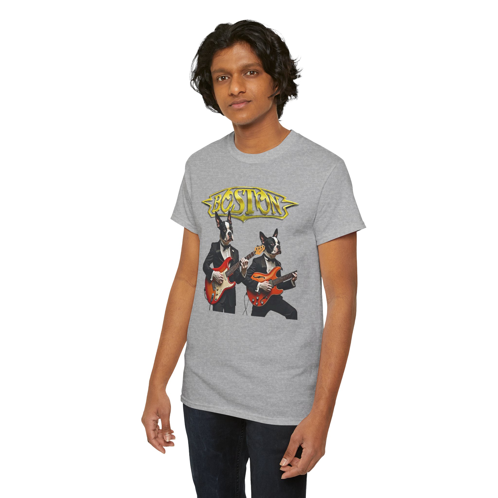 Boston Guitar Dogs Unisex T-Shirt – Vintage Band Graphic Tee - Image 55