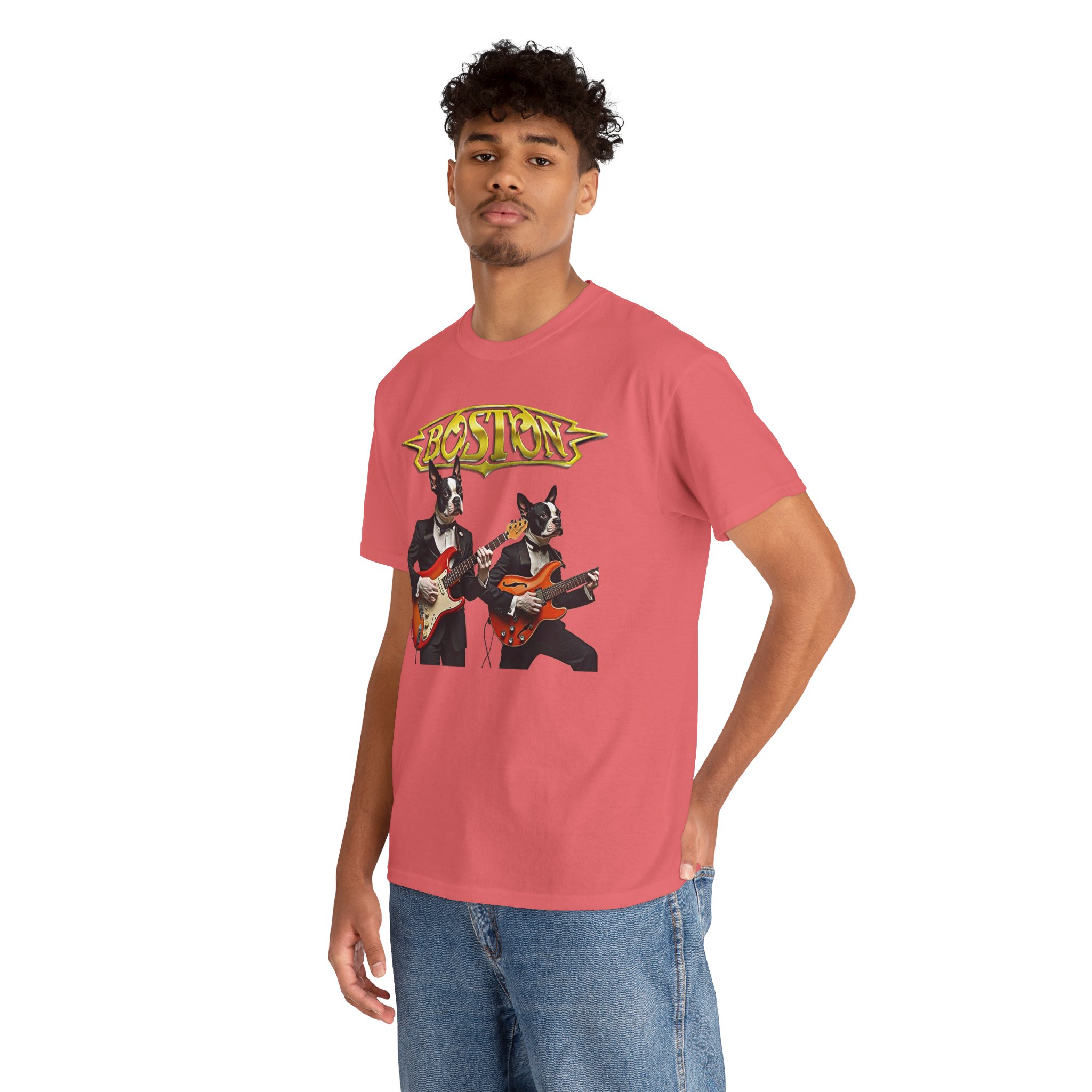 Boston Guitar Dogs Unisex T-Shirt – Vintage Band Graphic Tee - Image 21