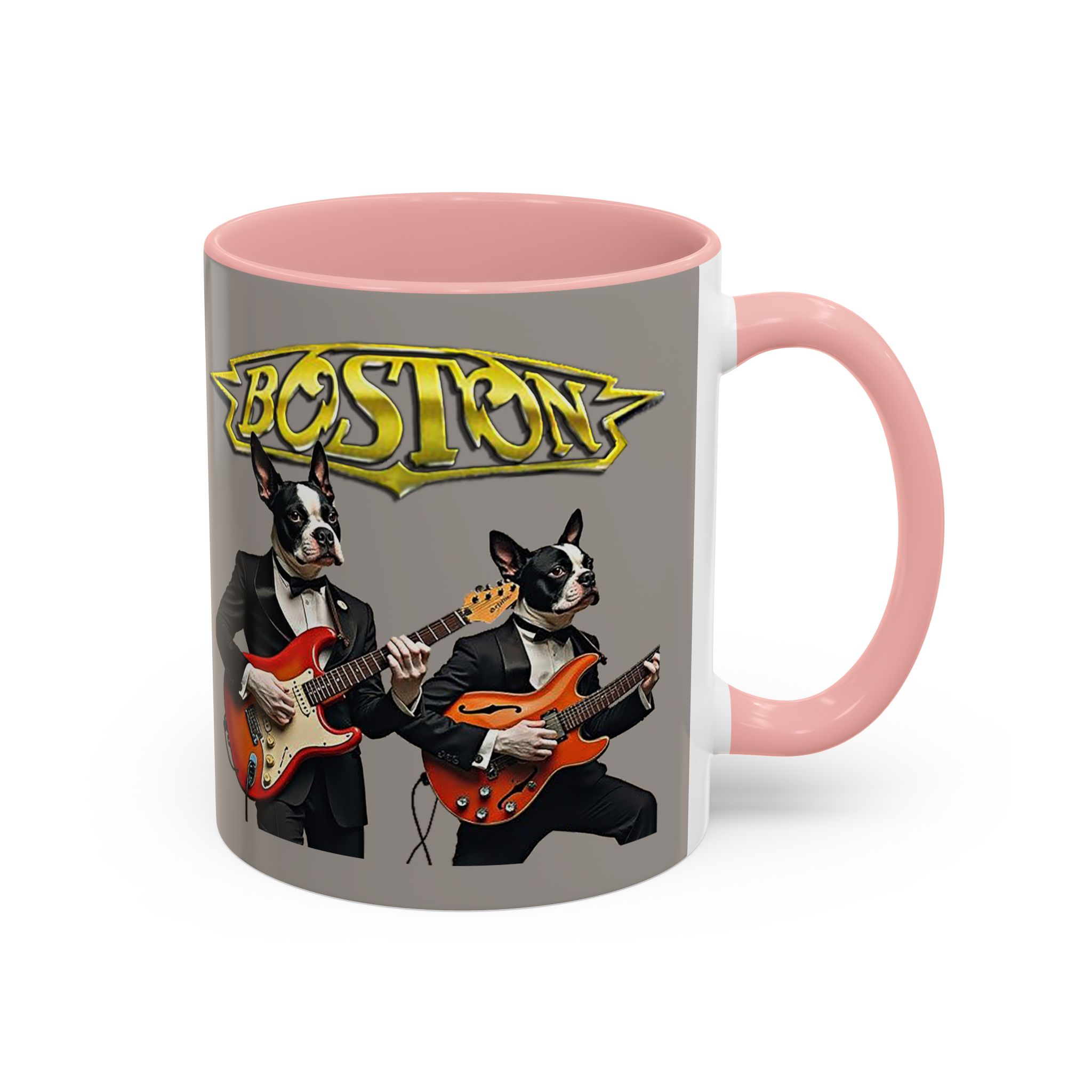 Boston Rock Dogs Accent Mug — Coffee Cup for Music and Dog Lovers - (Gray) - Image 10