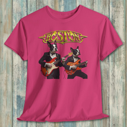 Boston Guitar Dogs Unisex T-Shirt – Vintage Band Graphic Tee