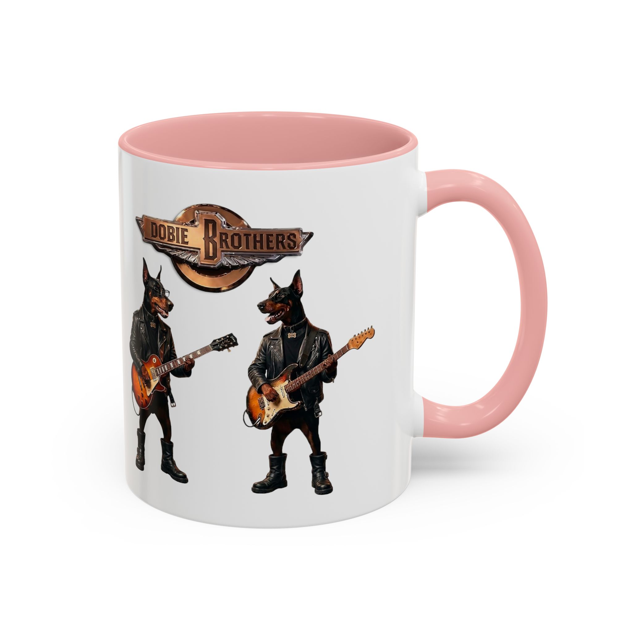 Dobie Rock Dogs Acccent Mug — Dobermann Pinscher Coffee Cup for Music and Dog Lovers - (Red) - Image 10