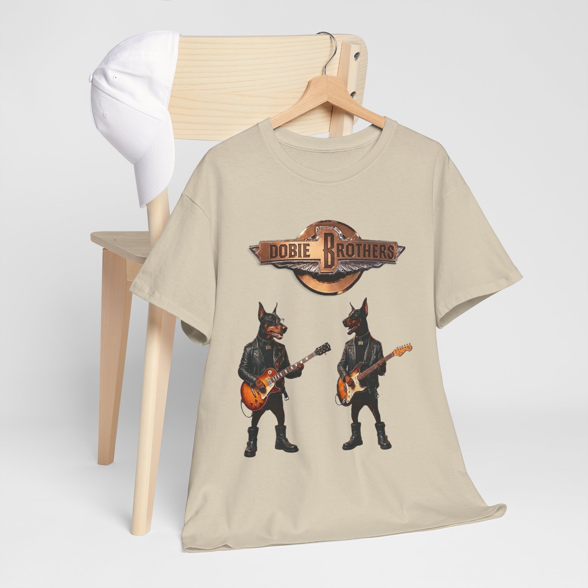 Dobie Brothers Rock Band T‑Shirt — Vintage Doberman Guitarists Tee - Image 26