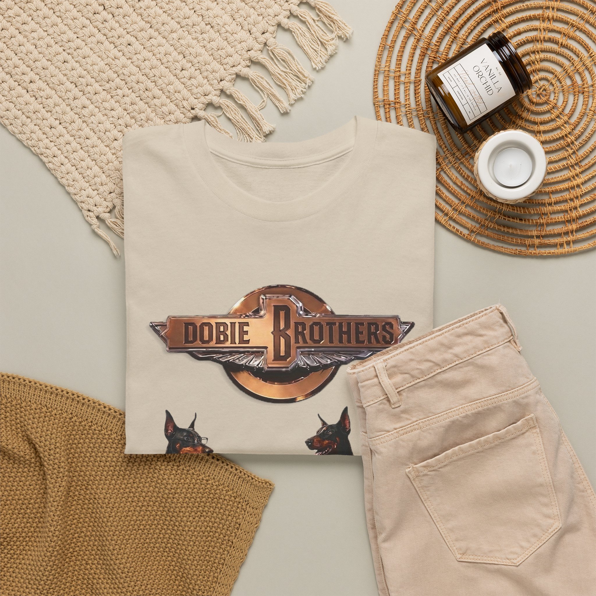 Dobie Brothers Rock Band T‑Shirt — Vintage Doberman Guitarists Tee - Image 24