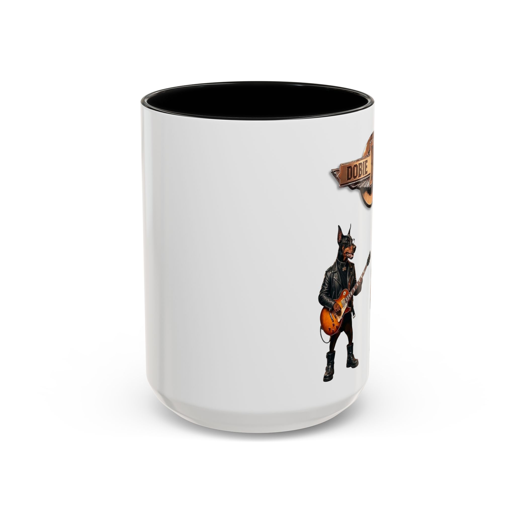 Dobie Brothers Doberman Rock Dogs Black Accent Coffee Mug — (11/15oz) - Image 21