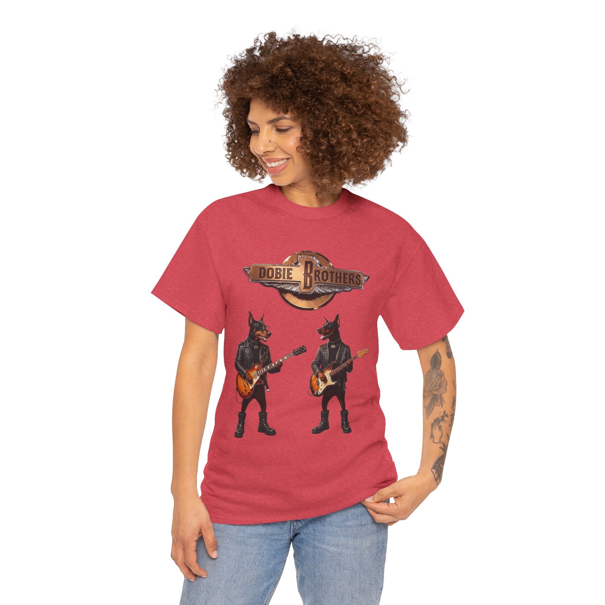 Dobie Brothers Rock Band T‑Shirt — Vintage Doberman Guitarists Tee - Image 67