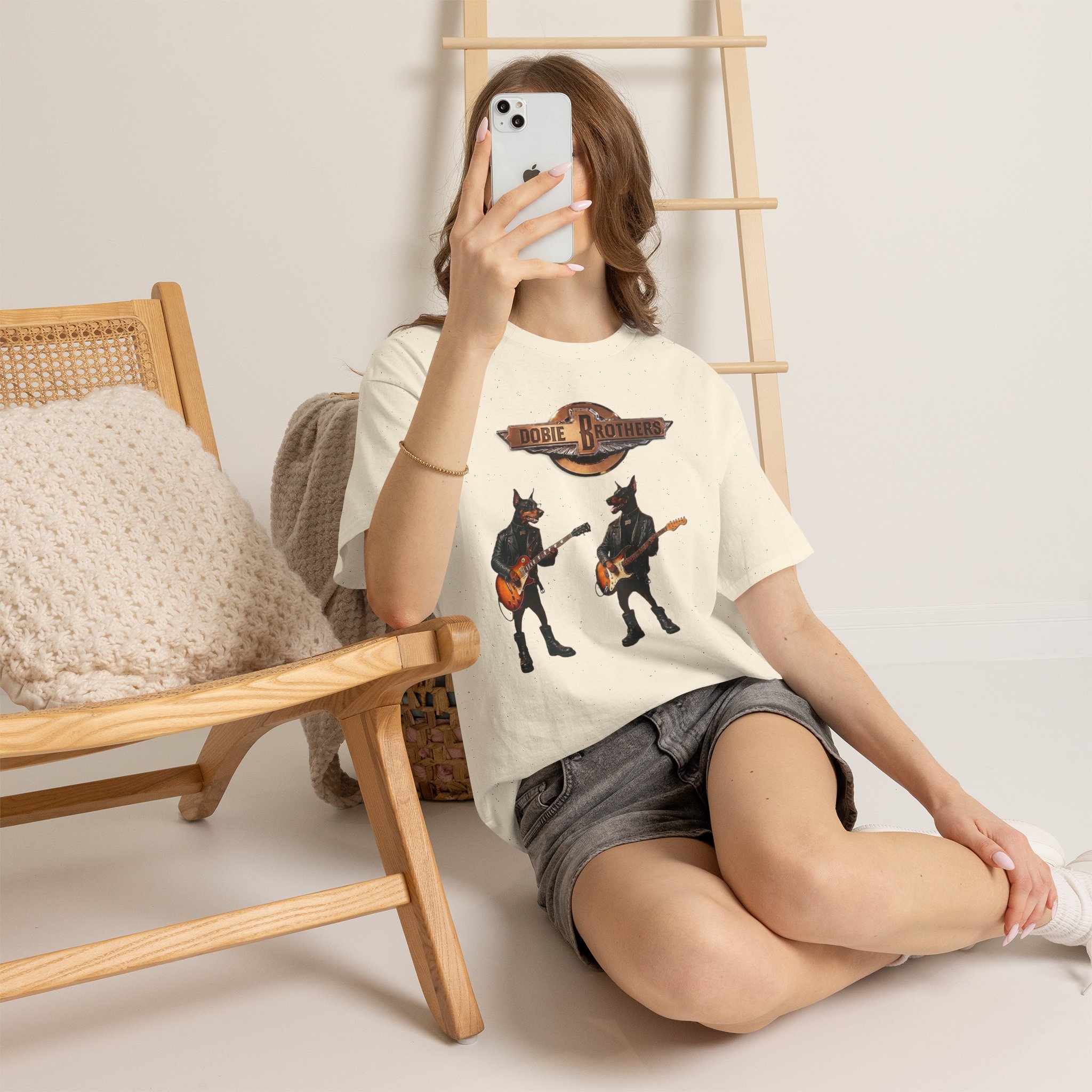 Dobie Brothers Rock Band T‑Shirt — Vintage Doberman Guitarists Tee - Image 55