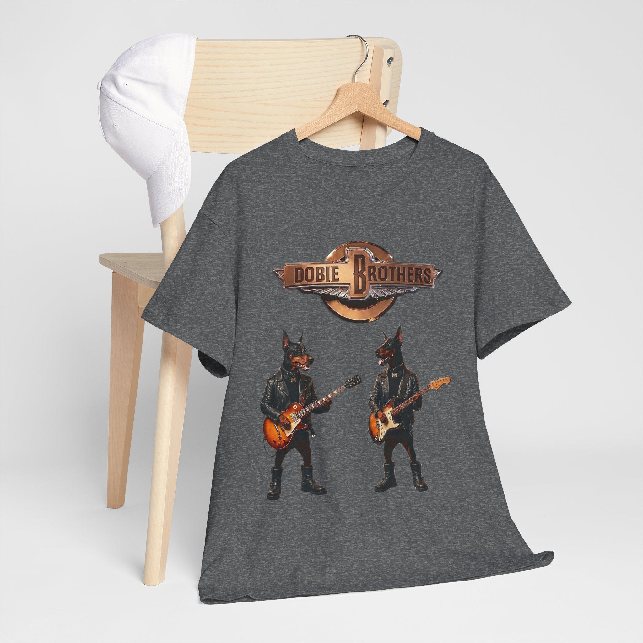 Dobie Brothers Rock Band T‑Shirt — Vintage Doberman Guitarists Tee - Image 75