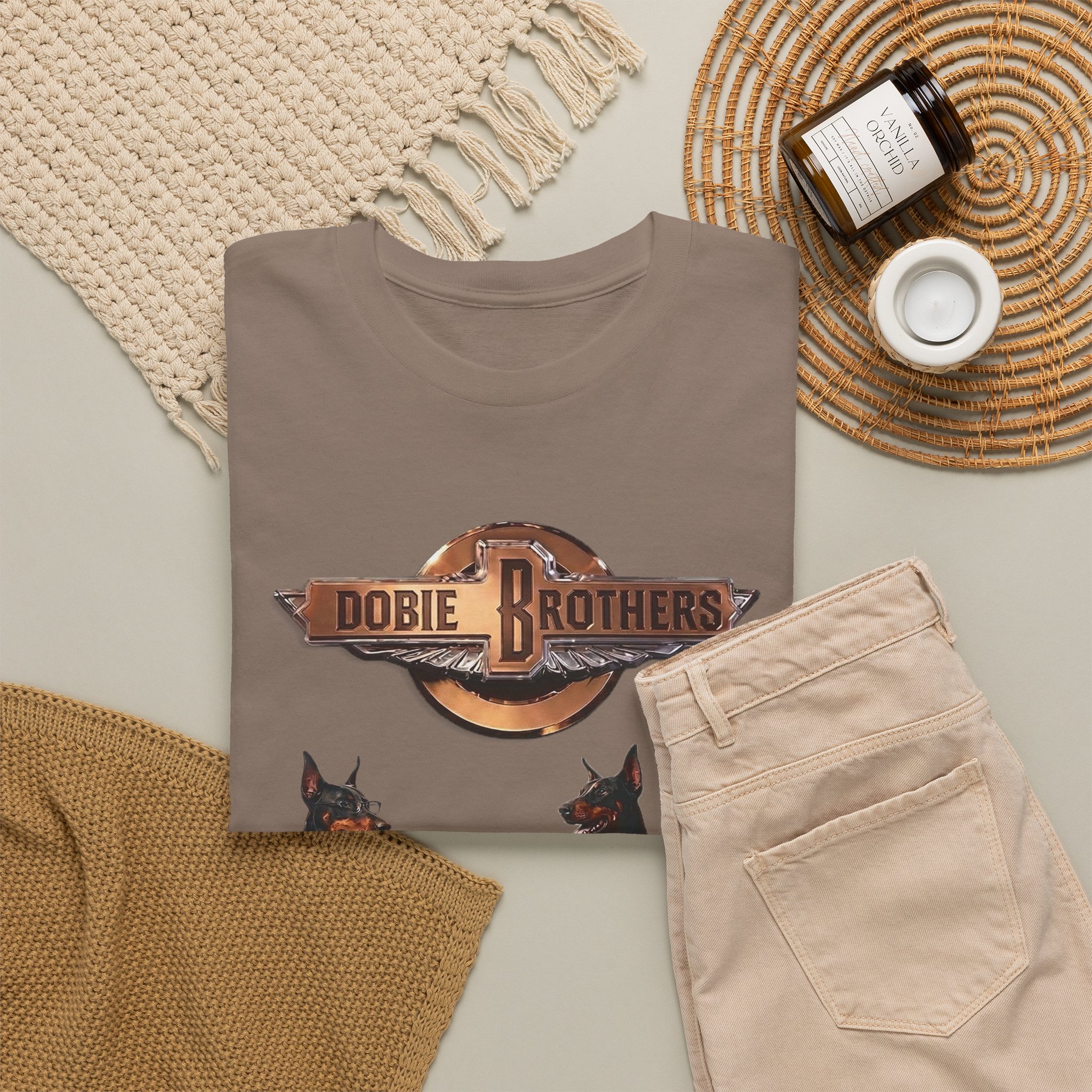 Dobie Brothers Rock Band T‑Shirt — Vintage Doberman Guitarists Tee - Image 44