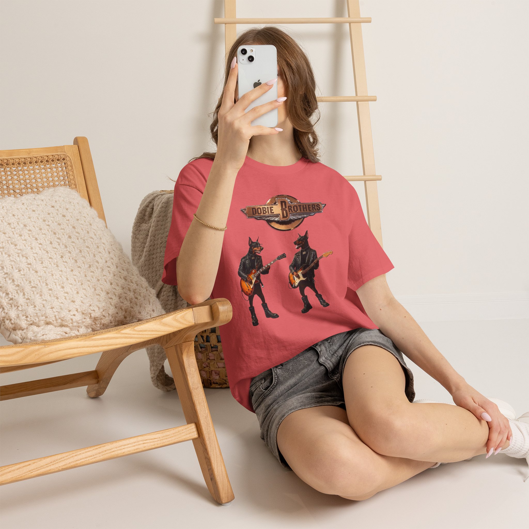 Dobie Brothers Rock Band T‑Shirt — Vintage Doberman Guitarists Tee - Image 5