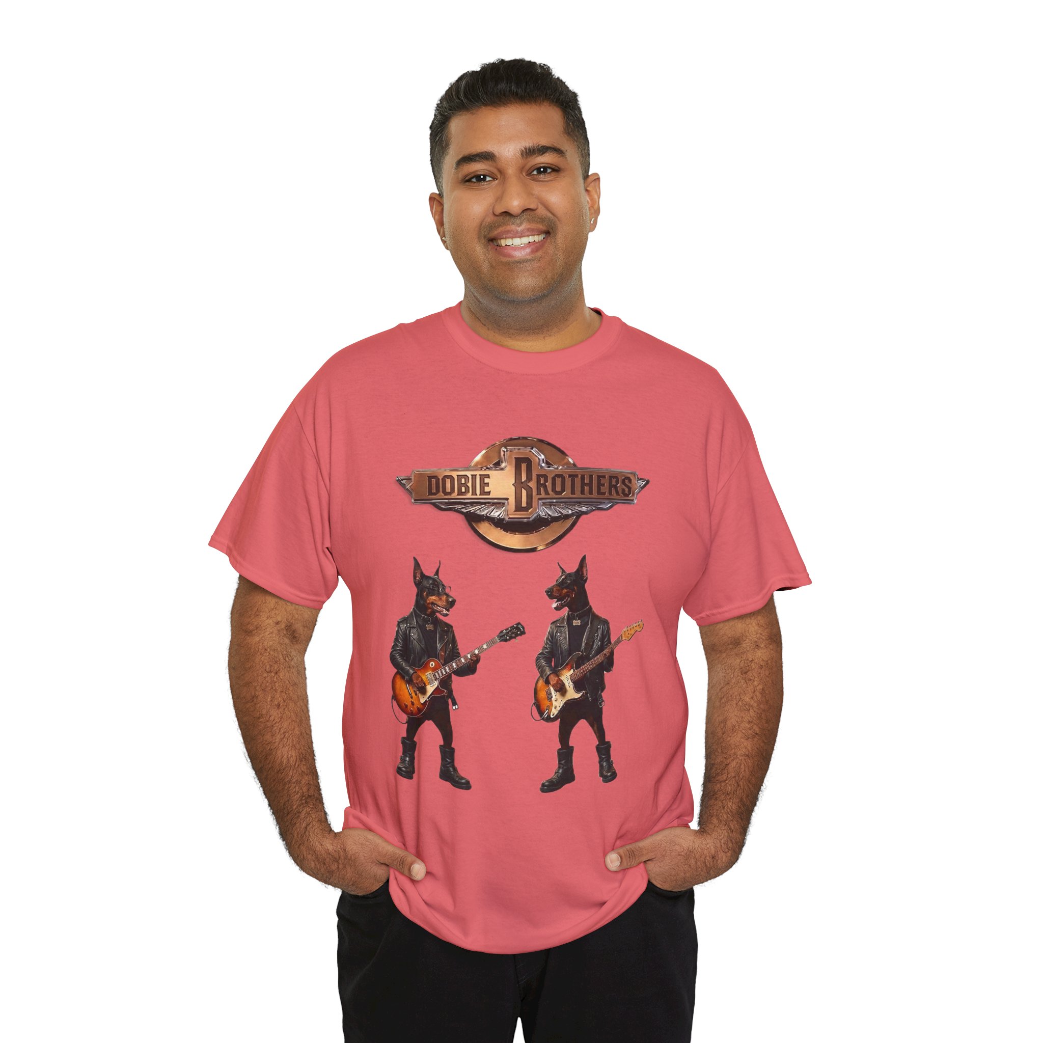 Dobie Brothers Rock Band T‑Shirt — Vintage Doberman Guitarists Tee - Image 8