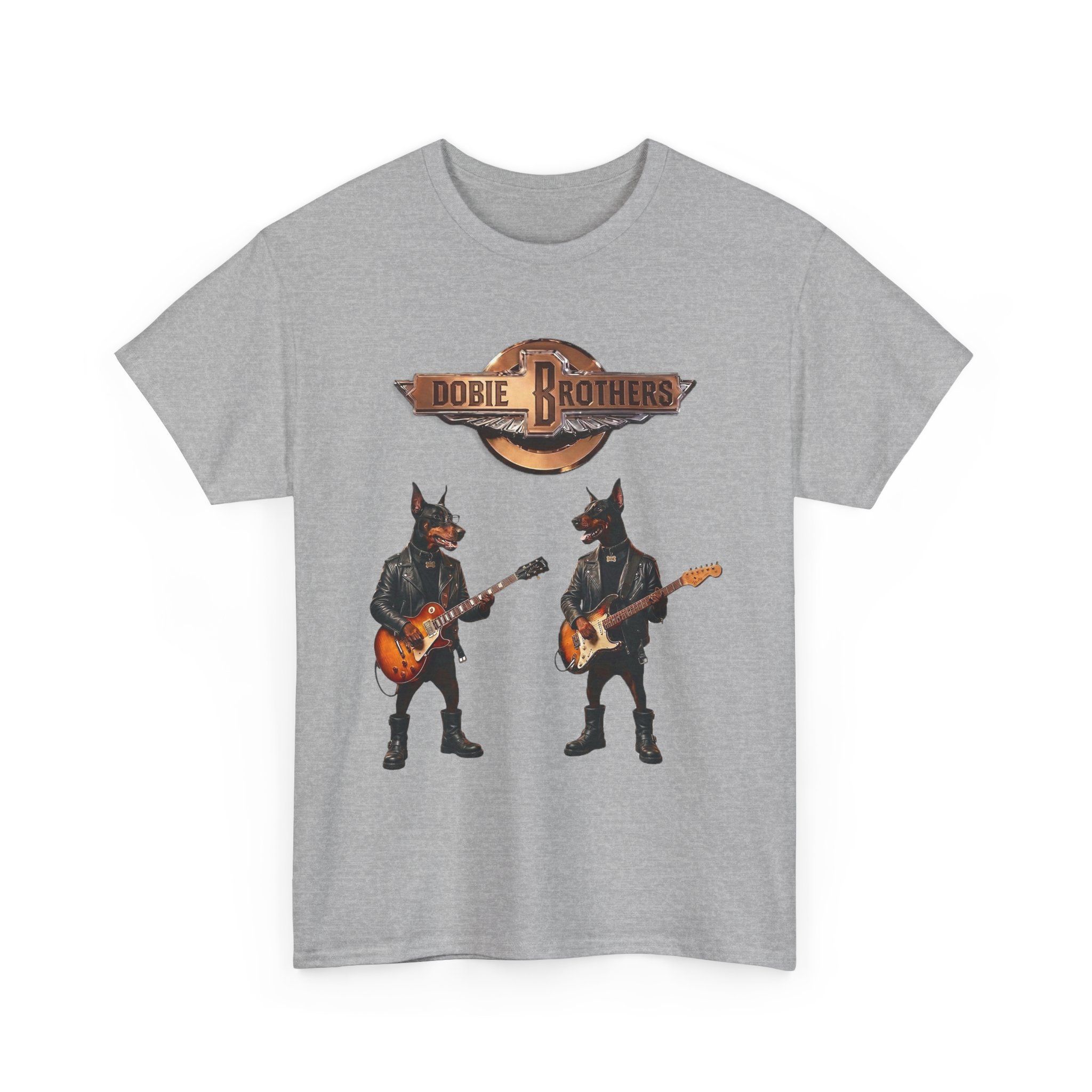 Dobie Brothers Rock Band T‑Shirt — Vintage Doberman Guitarists Tee - Image 32