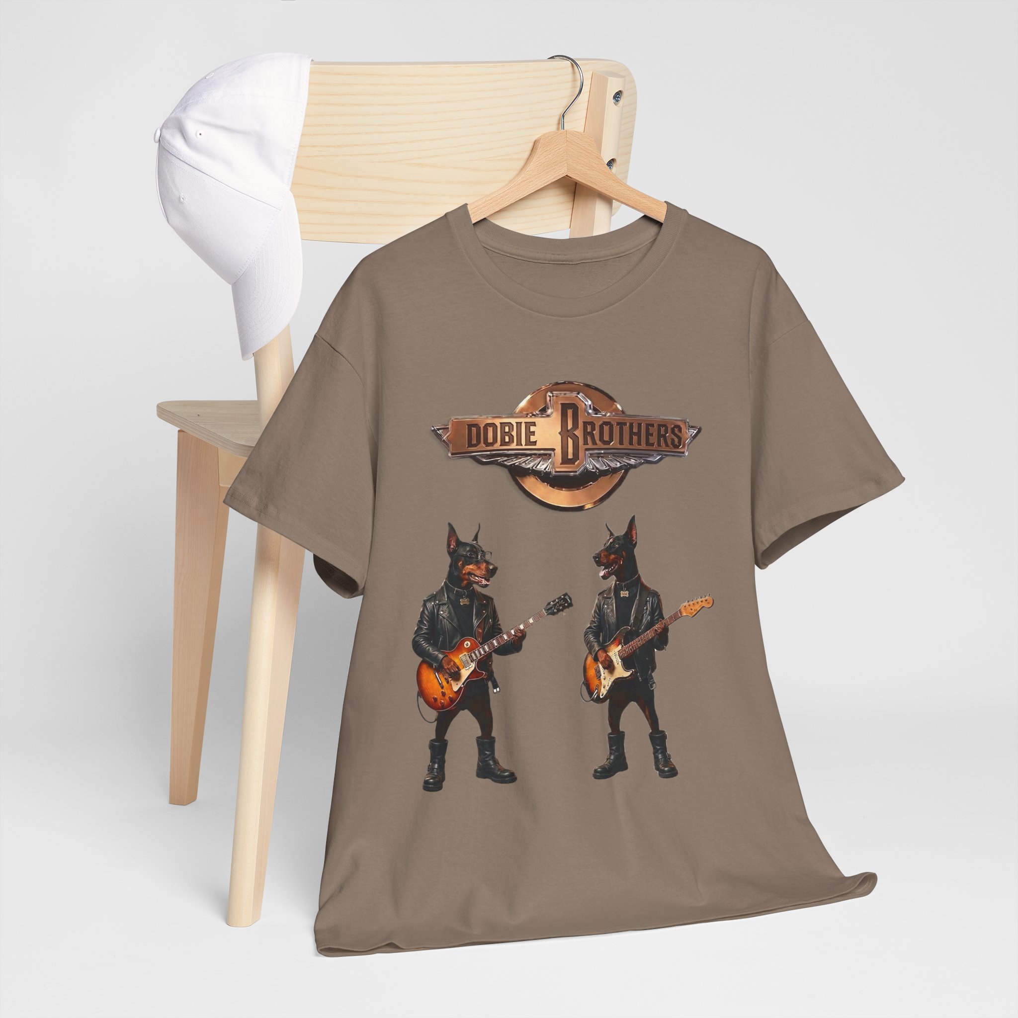 Dobie Brothers Rock Band T‑Shirt — Vintage Doberman Guitarists Tee - Image 46