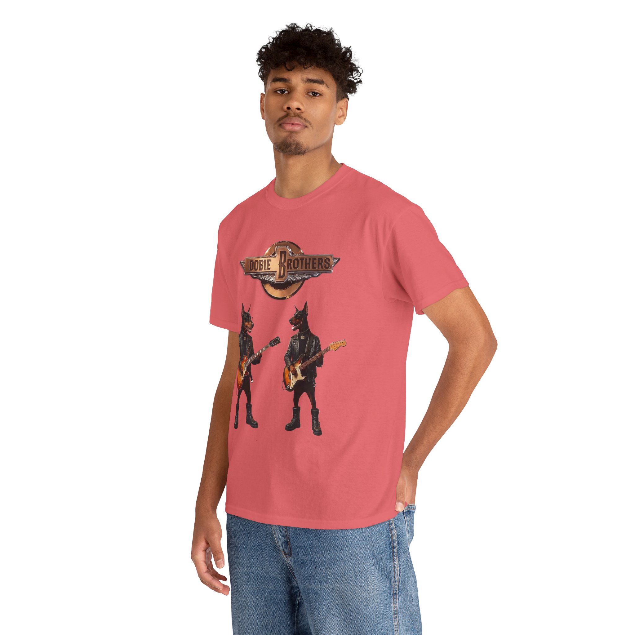 Dobie Brothers Rock Band T‑Shirt — Vintage Doberman Guitarists Tee - Image 27