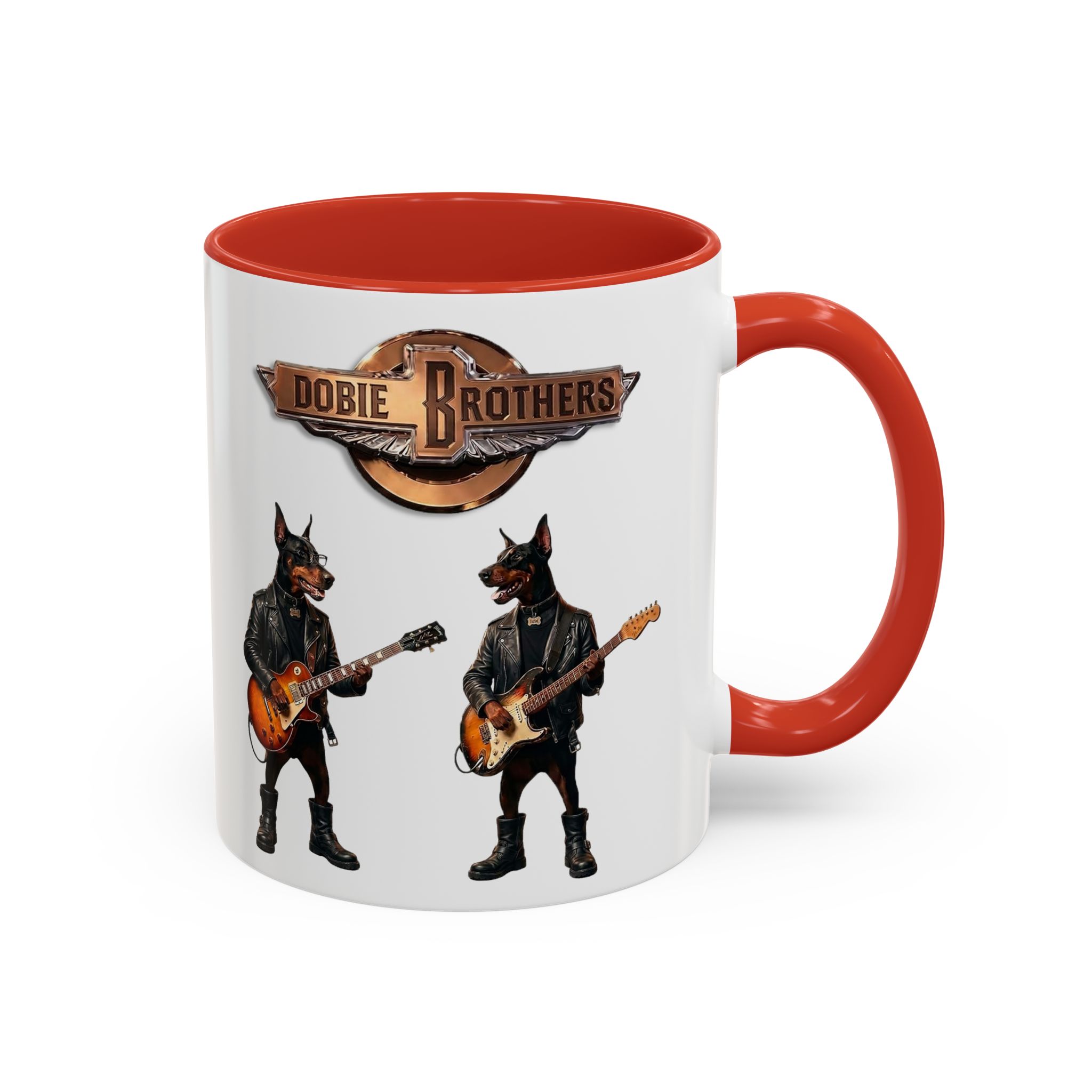 Dobie Brothers Doberman Rock Dogs Black Accent Coffee Mug — (11/15oz) - Image 17