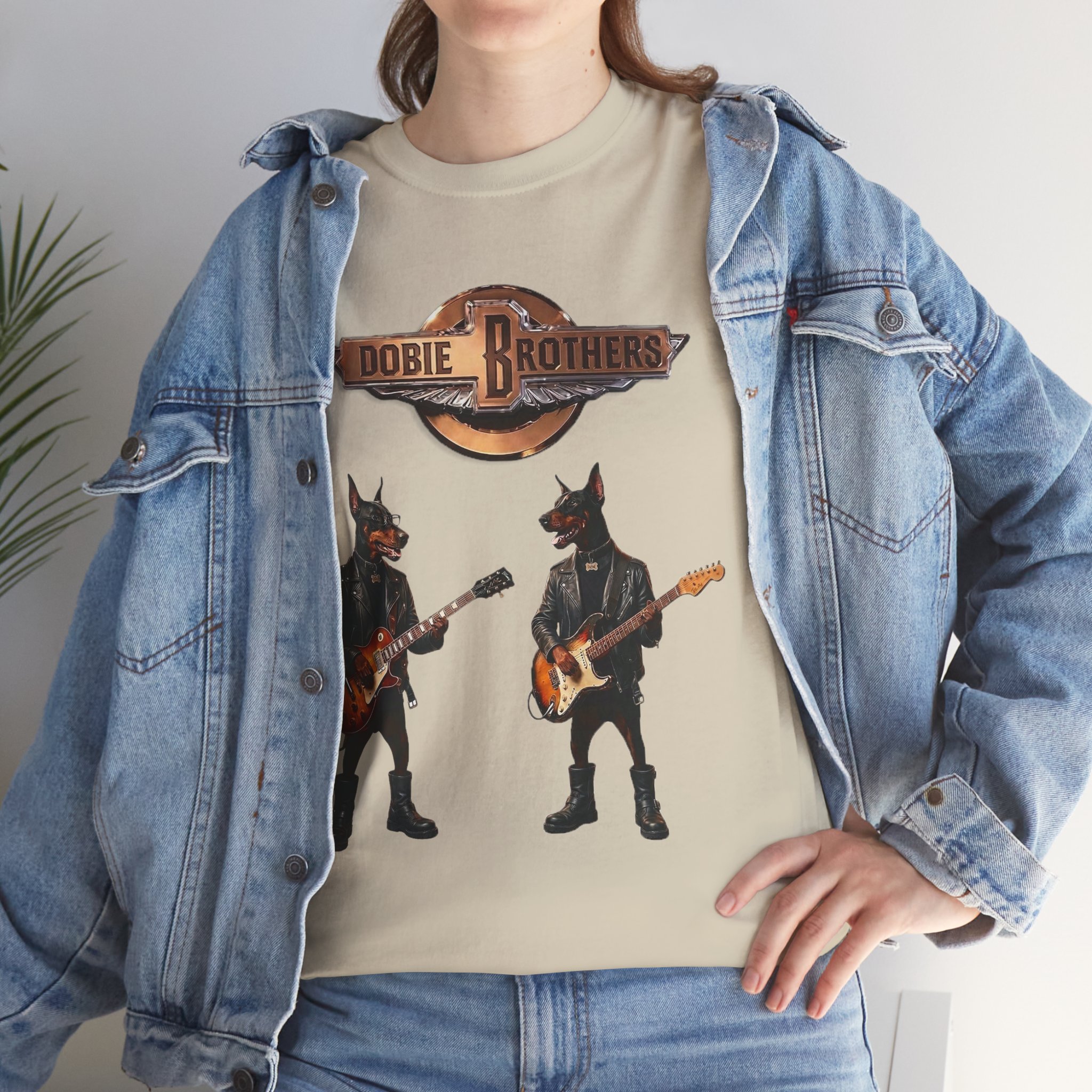 Dobie Brothers Rock Band T‑Shirt — Vintage Doberman Guitarists Tee - Image 29