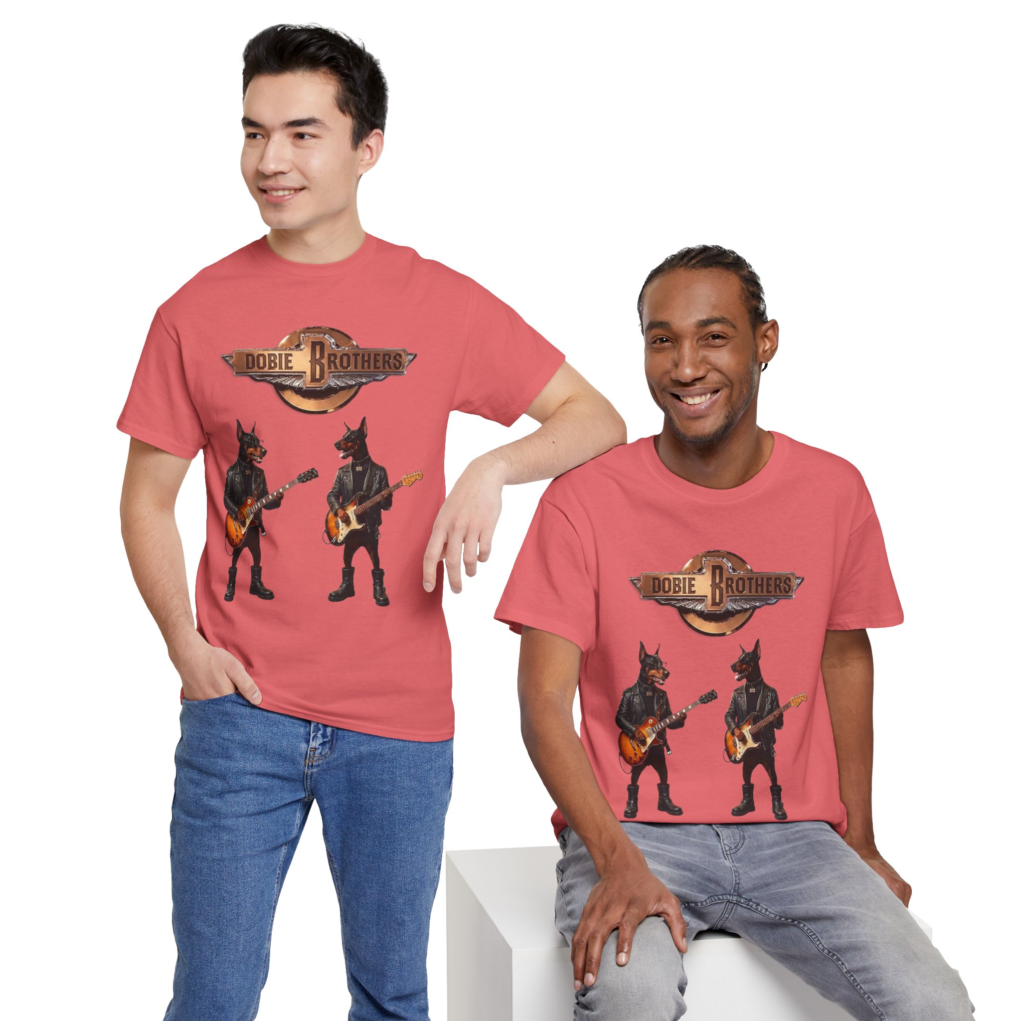 Dobie Brothers Rock Band T‑Shirt — Vintage Doberman Guitarists Tee - Image 10