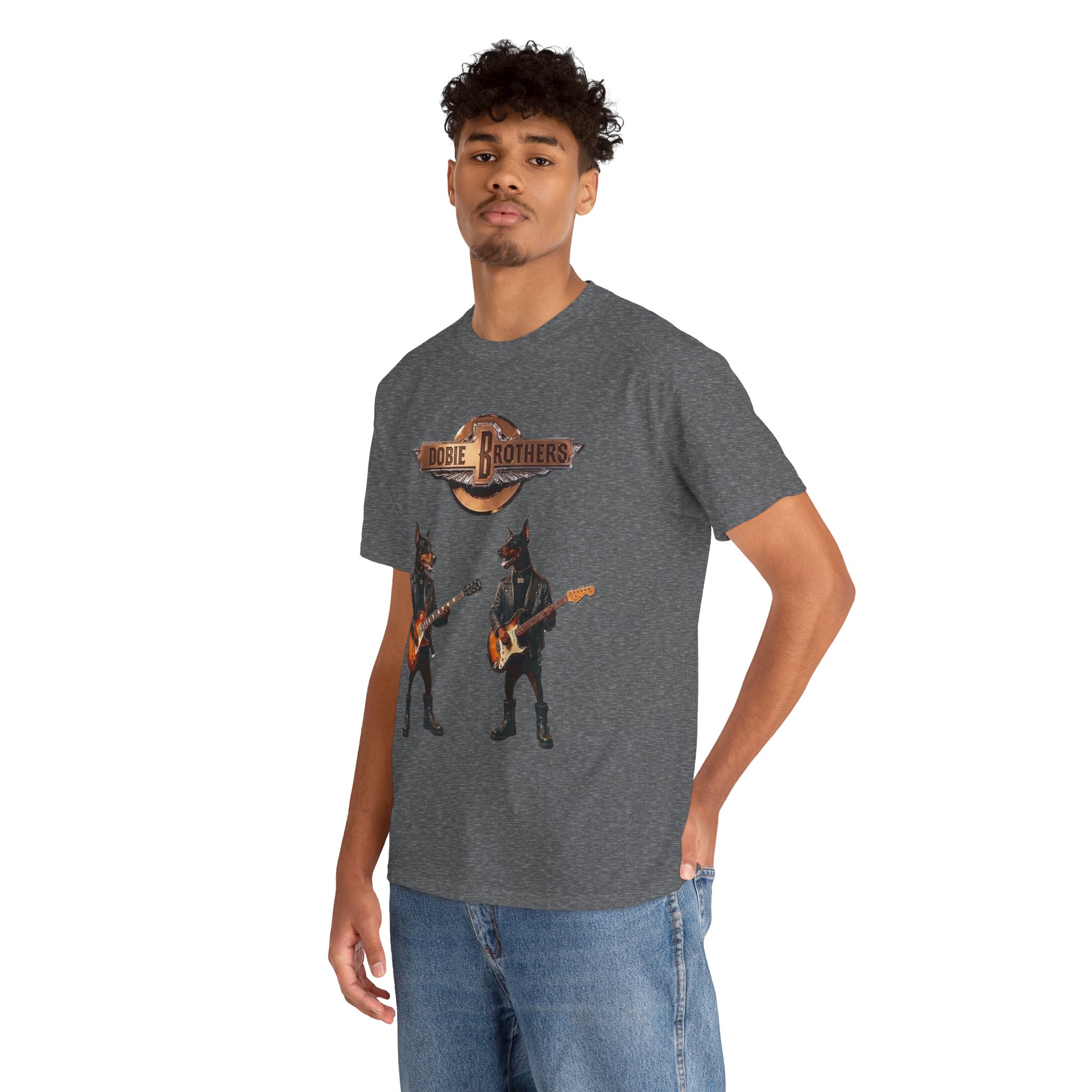 Dobie Brothers Rock Band T‑Shirt — Vintage Doberman Guitarists Tee - Image 18