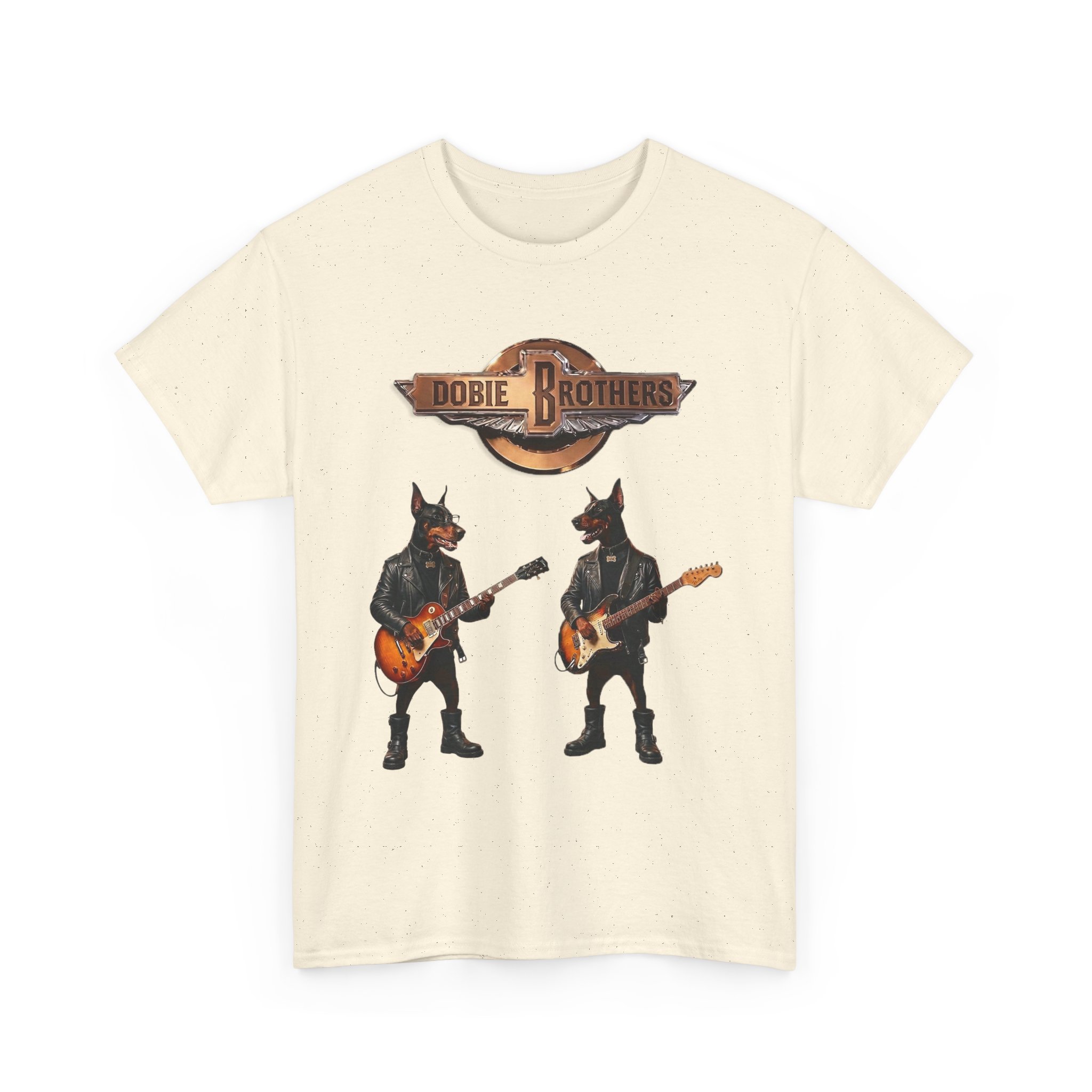 Dobie Brothers Rock Band T‑Shirt — Vintage Doberman Guitarists Tee - Image 2