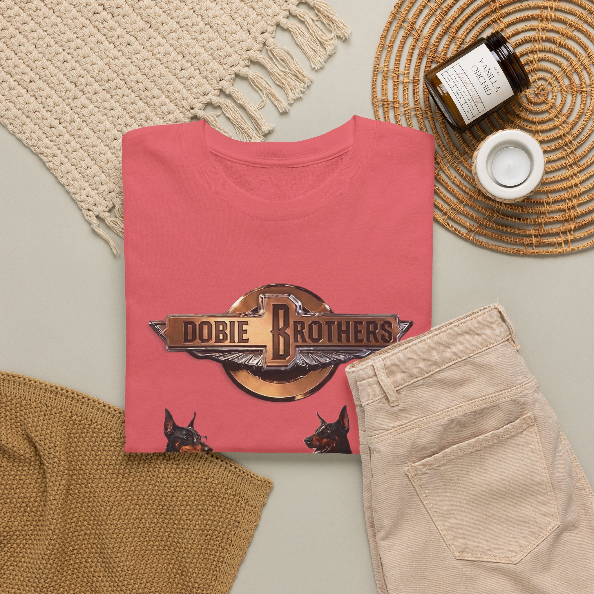 Dobie Brothers Rock Band T‑Shirt — Vintage Doberman Guitarists Tee - Image 4