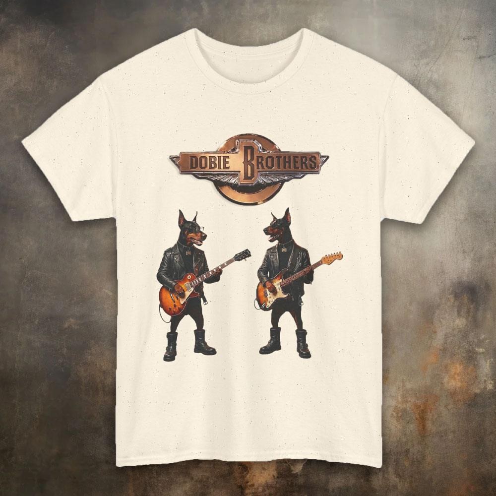 Dobie Brothers Rock Band T‑Shirt — Vintage Doberman Guitarists Tee
