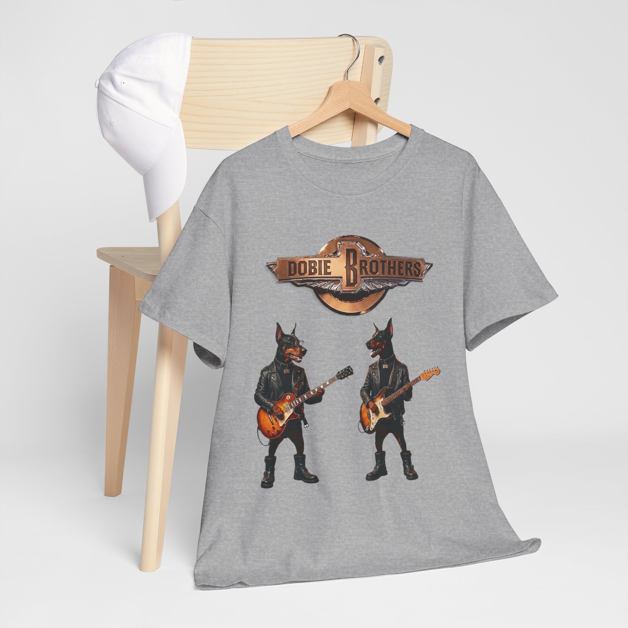 Dobie Brothers Rock Band T‑Shirt — Vintage Doberman Guitarists Tee - Image 36