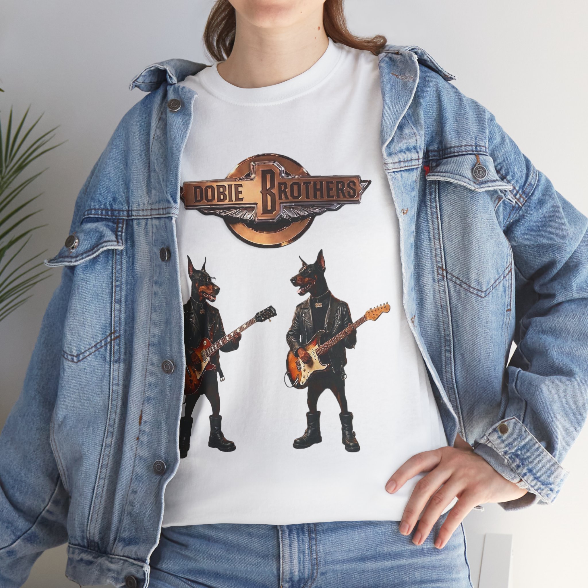 Dobie Brothers Rock Band T‑Shirt — Vintage Doberman Guitarists Tee - Image 19