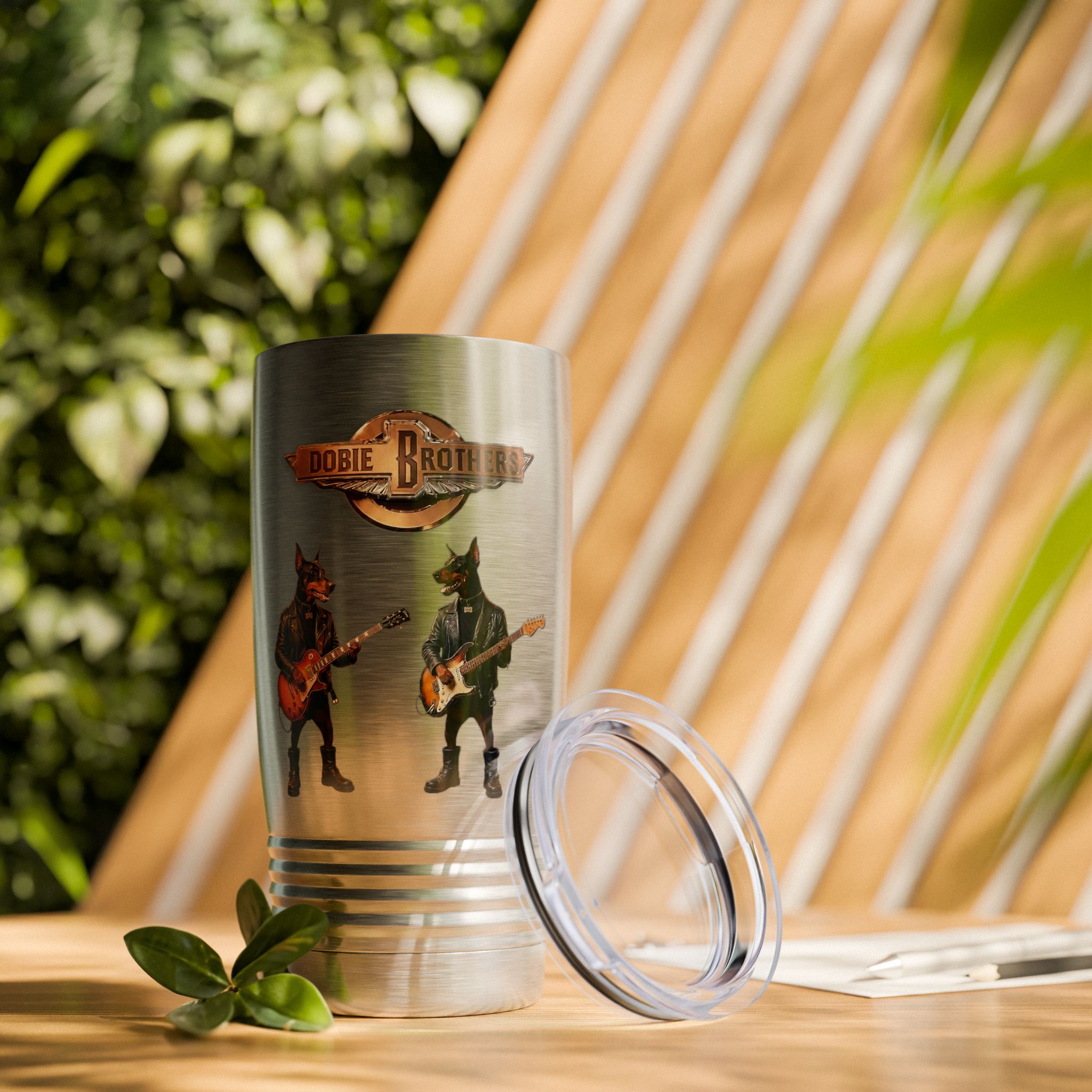 Dobie Brothers Rock Guitar Tumbler — 20oz Insulated Travel Mug - Image 5