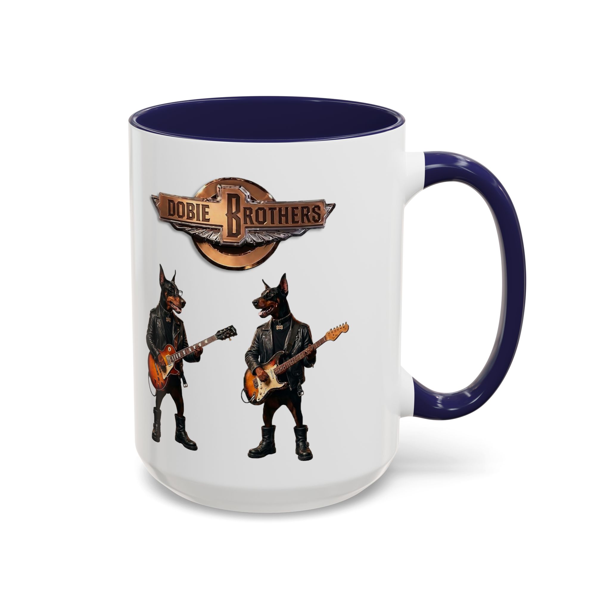 Dobie Brothers Doberman Rock Dogs Black Accent Coffee Mug — (11/15oz) - Image 27