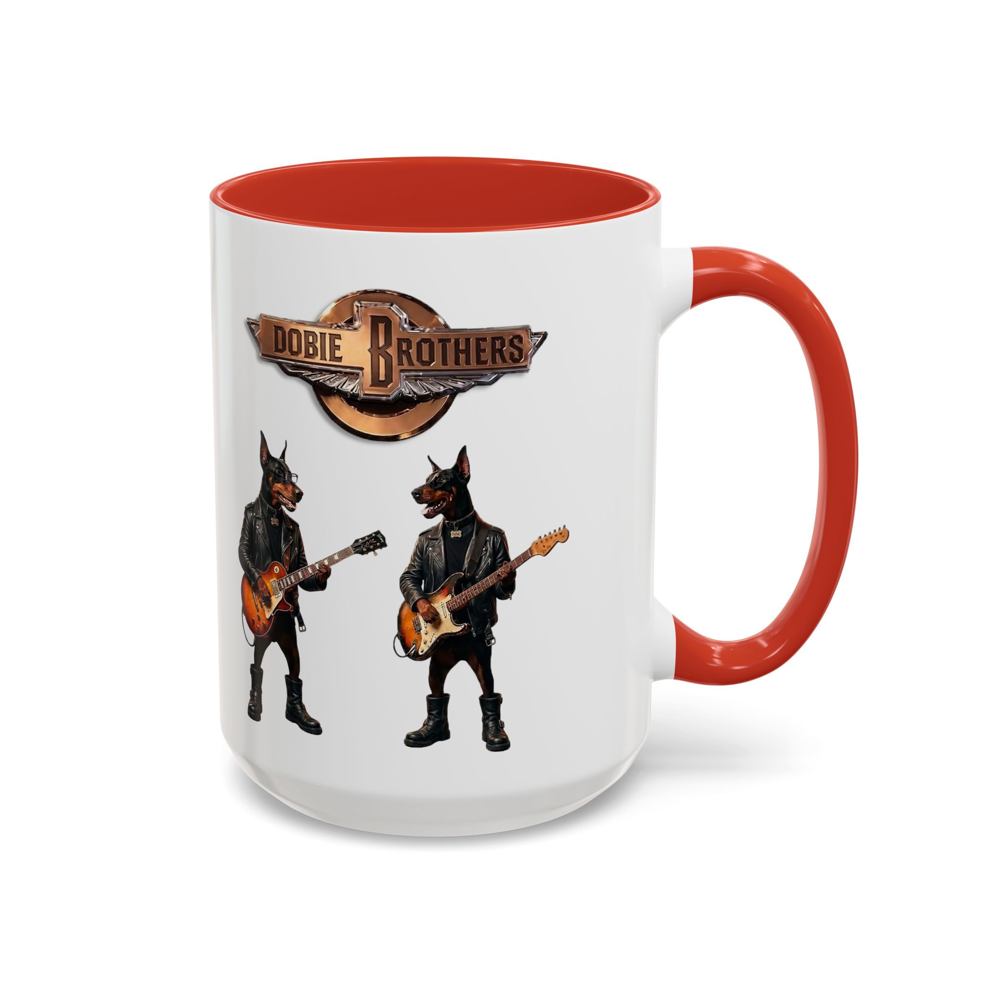 Dobie Brothers Doberman Rock Dogs Black Accent Coffee Mug — (11/15oz) - Image 37