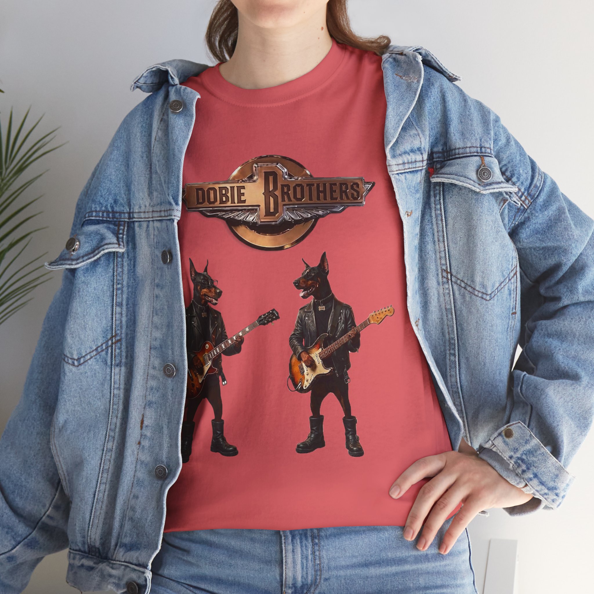 Dobie Brothers Rock Band T‑Shirt — Vintage Doberman Guitarists Tee - Image 26