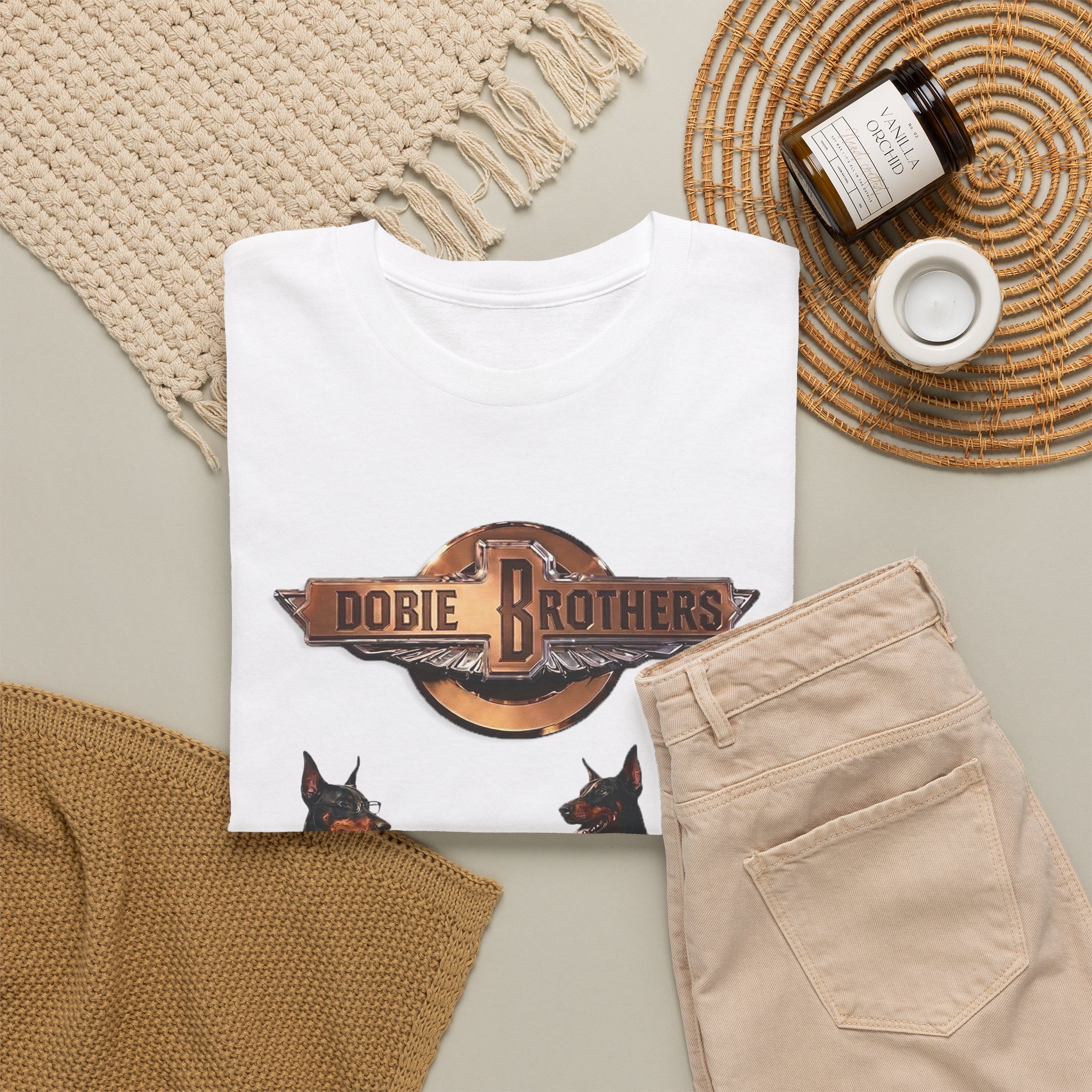 Dobie Brothers Rock Band T‑Shirt — Vintage Doberman Guitarists Tee - Image 14