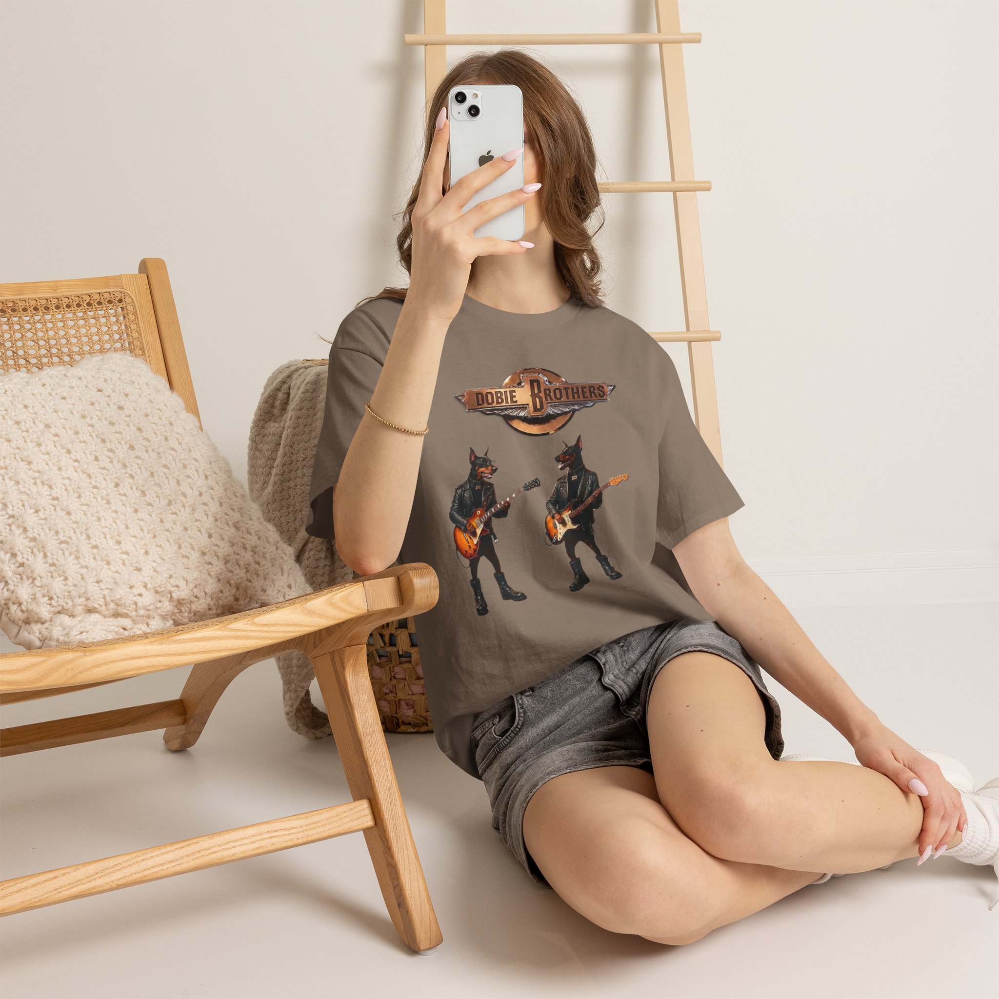 Dobie Brothers Rock Band T‑Shirt — Vintage Doberman Guitarists Tee - Image 45