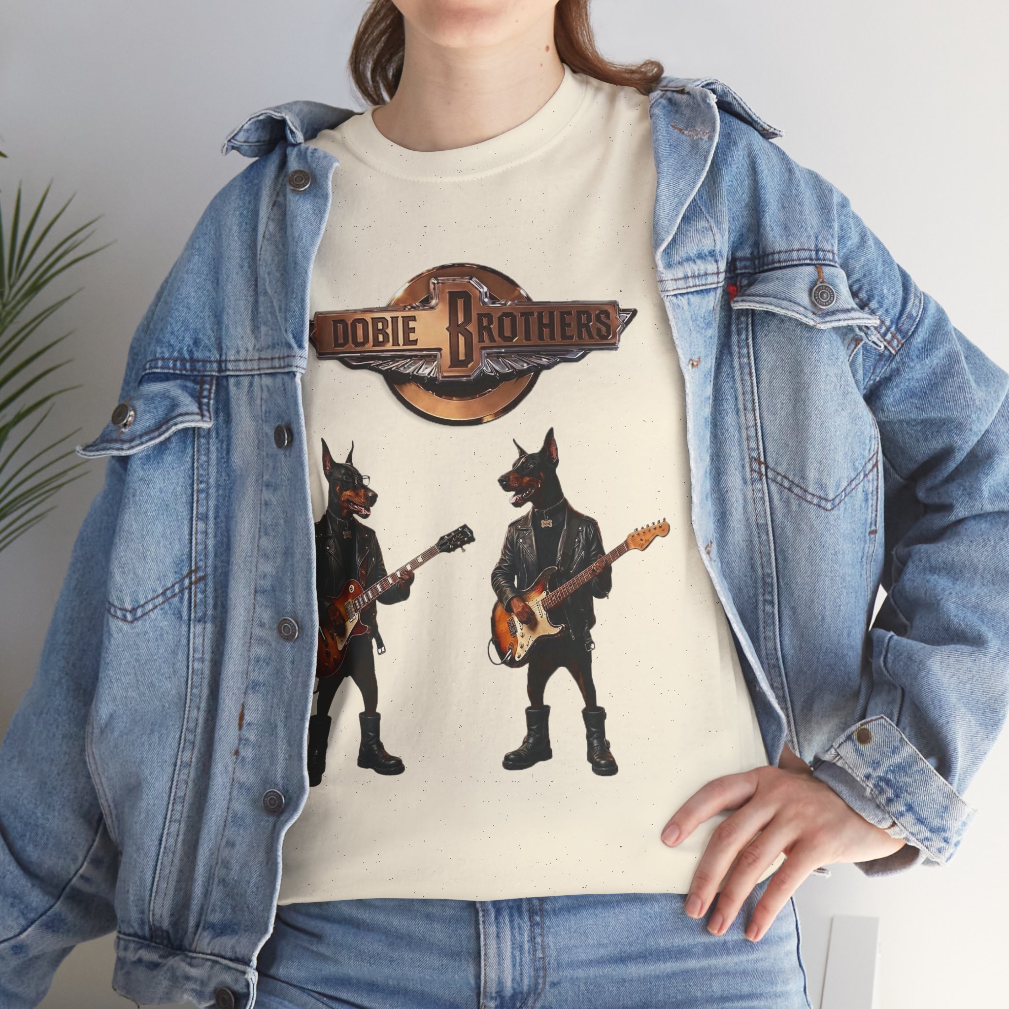 Dobie Brothers Rock Band T‑Shirt — Vintage Doberman Guitarists Tee - Image 8