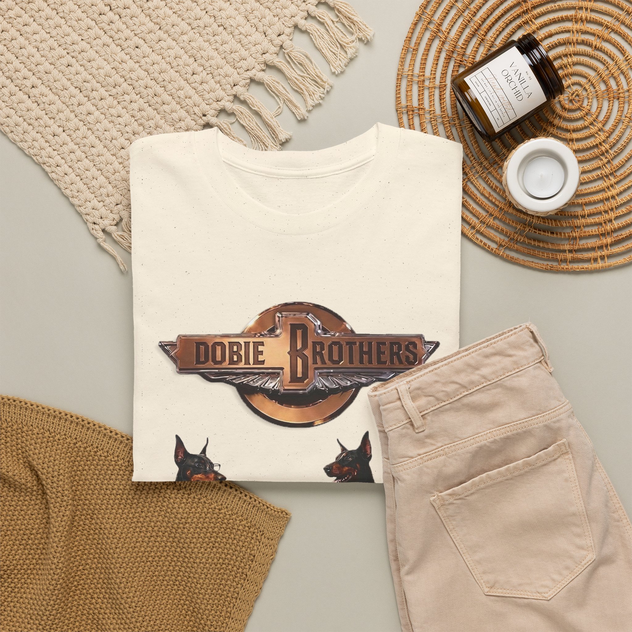 Dobie Brothers Rock Band T‑Shirt — Vintage Doberman Guitarists Tee - Image 54
