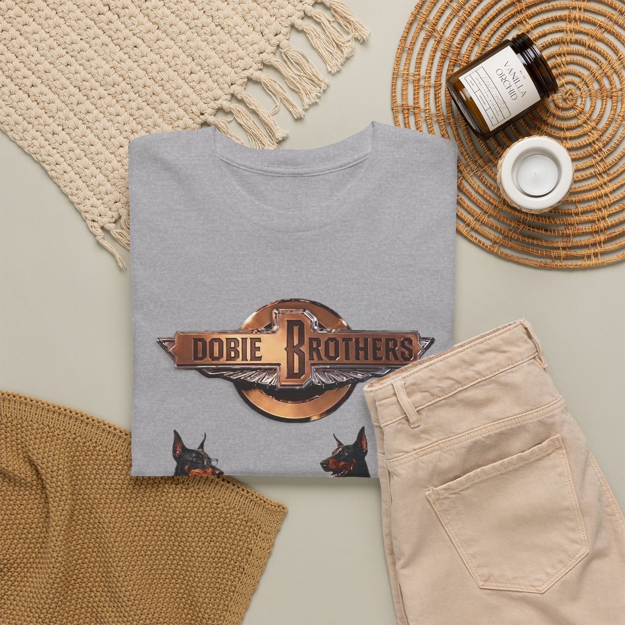 Dobie Brothers Rock Band T‑Shirt — Vintage Doberman Guitarists Tee - Image 34