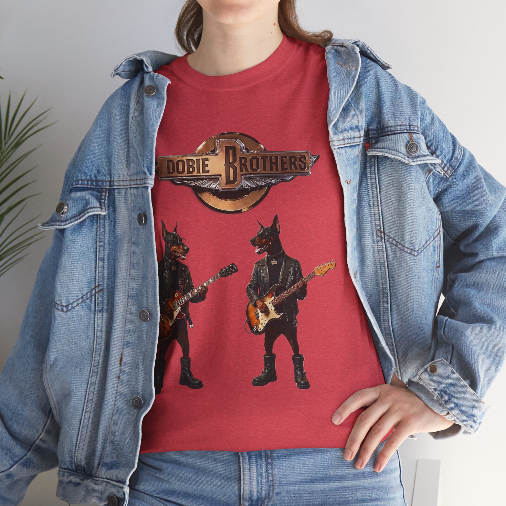 Dobie Brothers Rock Band T‑Shirt — Vintage Doberman Guitarists Tee - Image 69