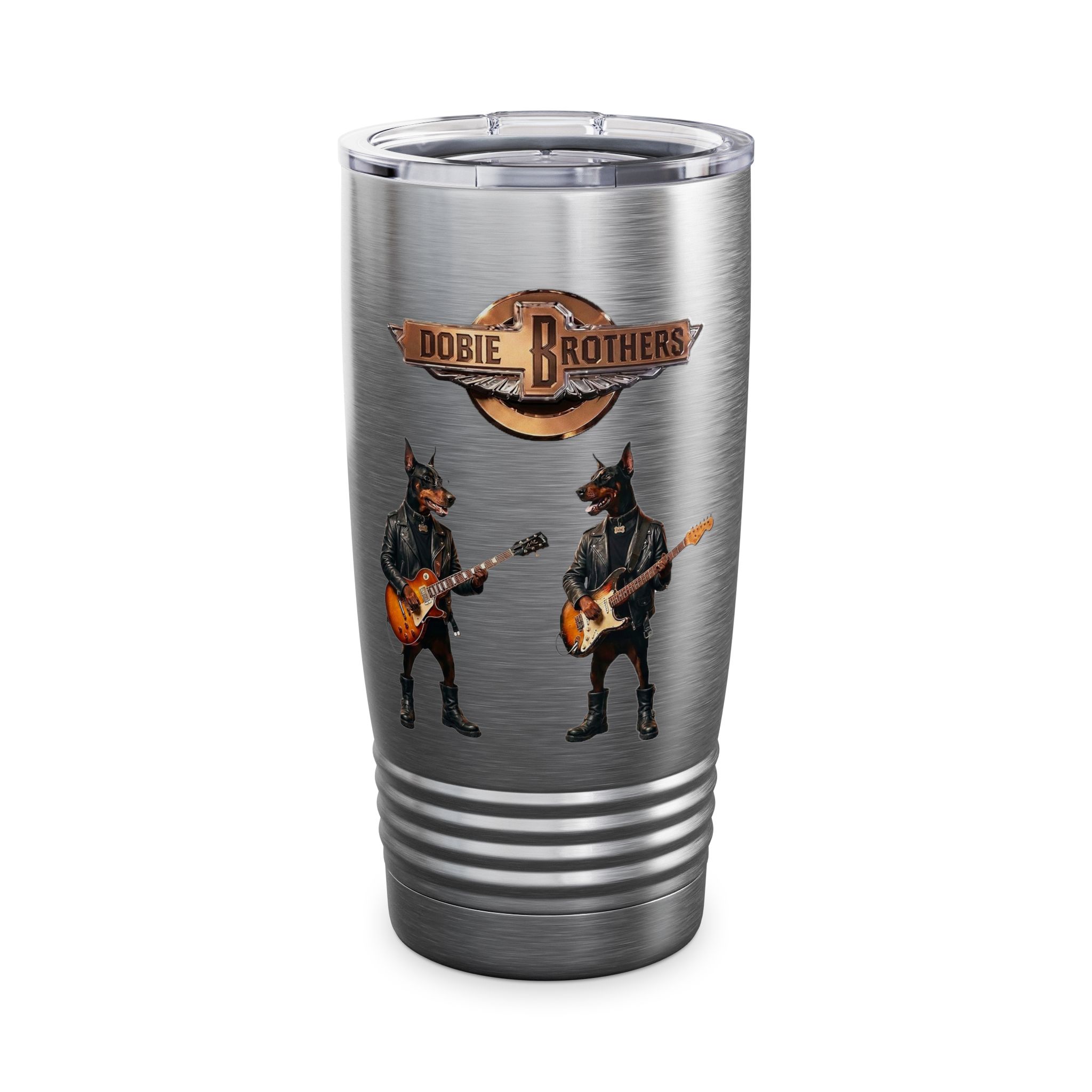 Dobie Brothers Rock Guitar Tumbler — 20oz Insulated Travel Mug - Image 2