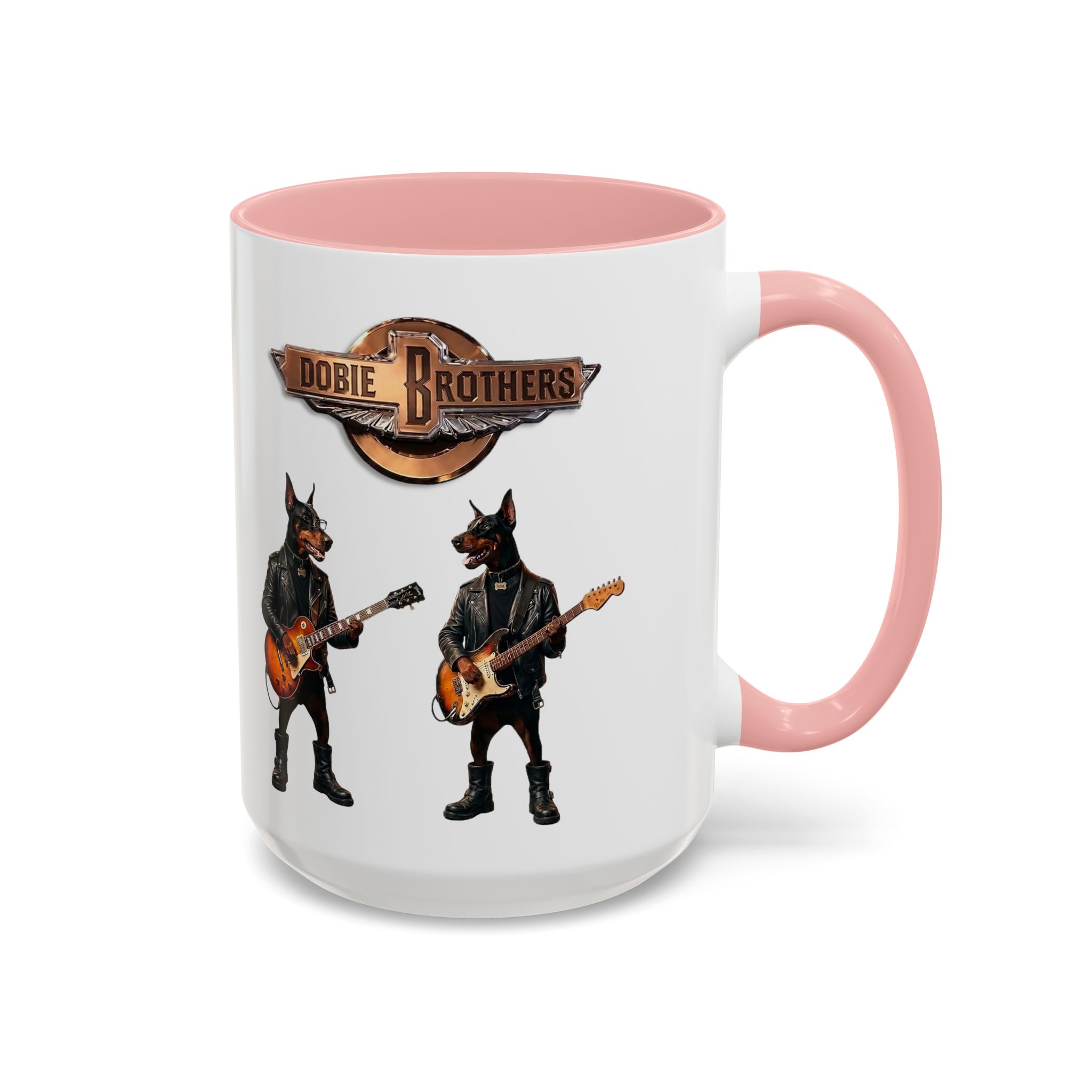 Dobie Brothers Doberman Rock Dogs Black Accent Coffee Mug — (11/15oz) - Image 32